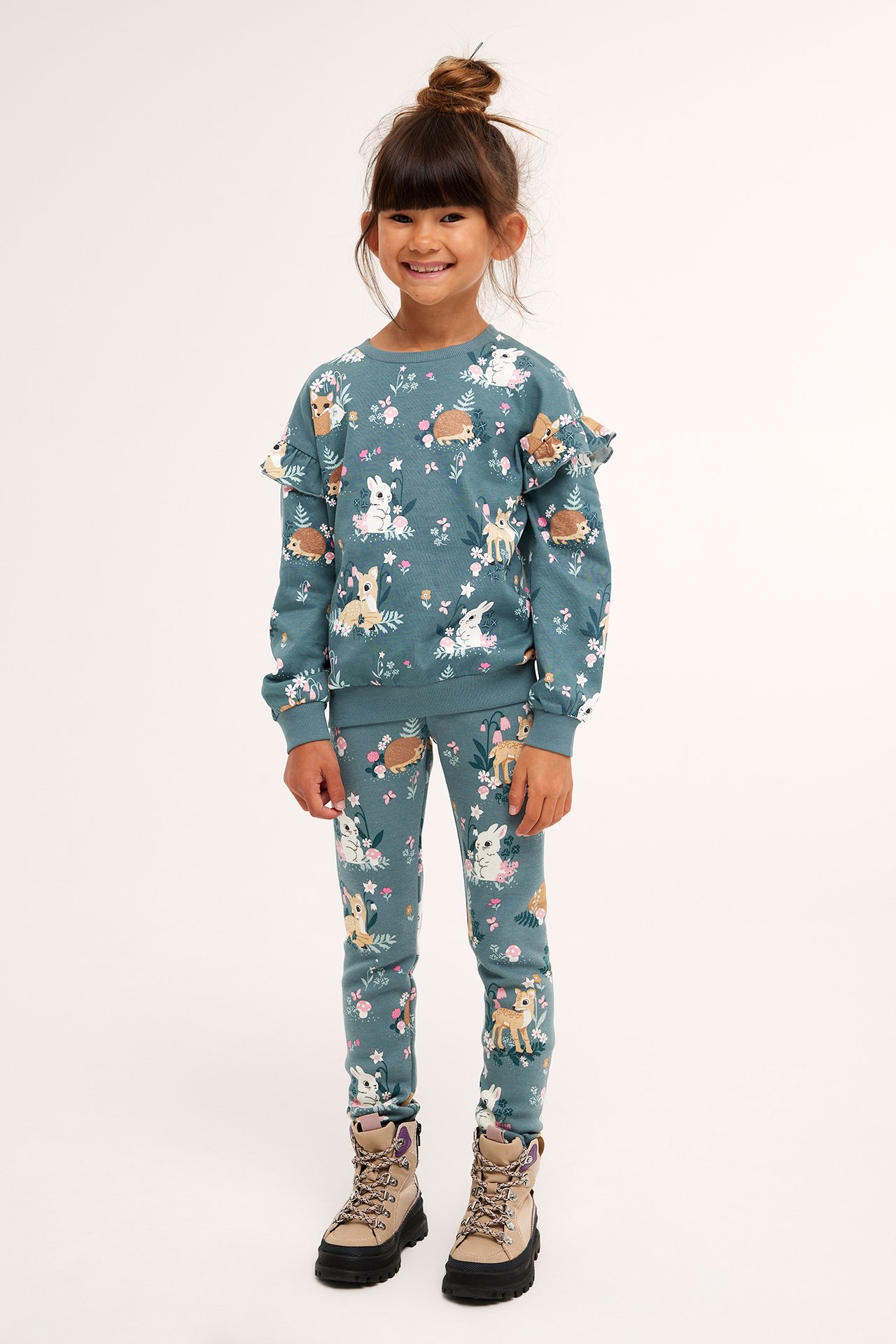 Ocieplane legginsy - Ciemnozielony - 1