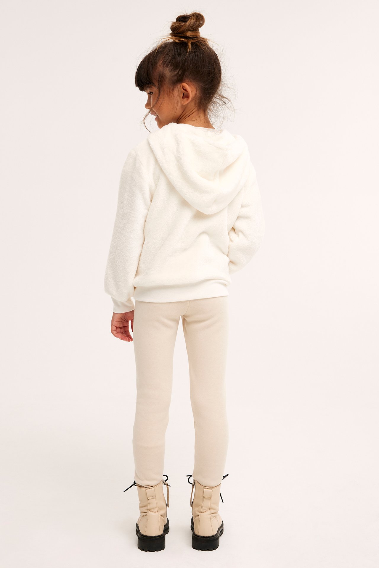 Lämpimät leggingsit - Beige - 3