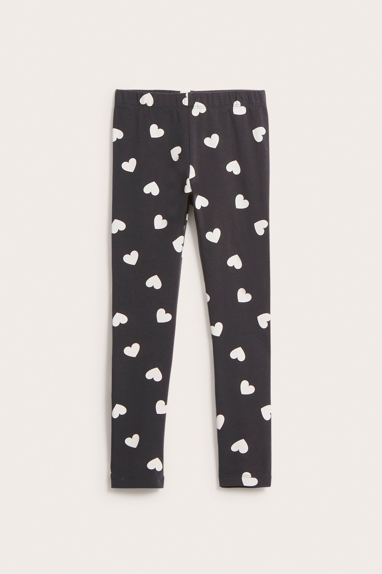 Legginsy w serca - Czarne - 2