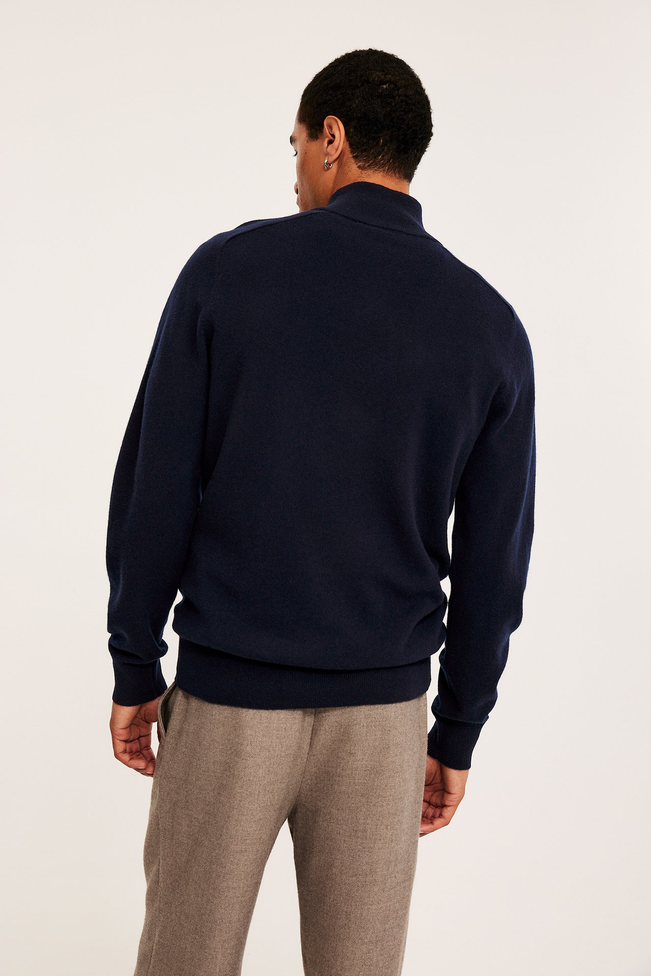 Ulltröja half-zip - Mörkblå - 10