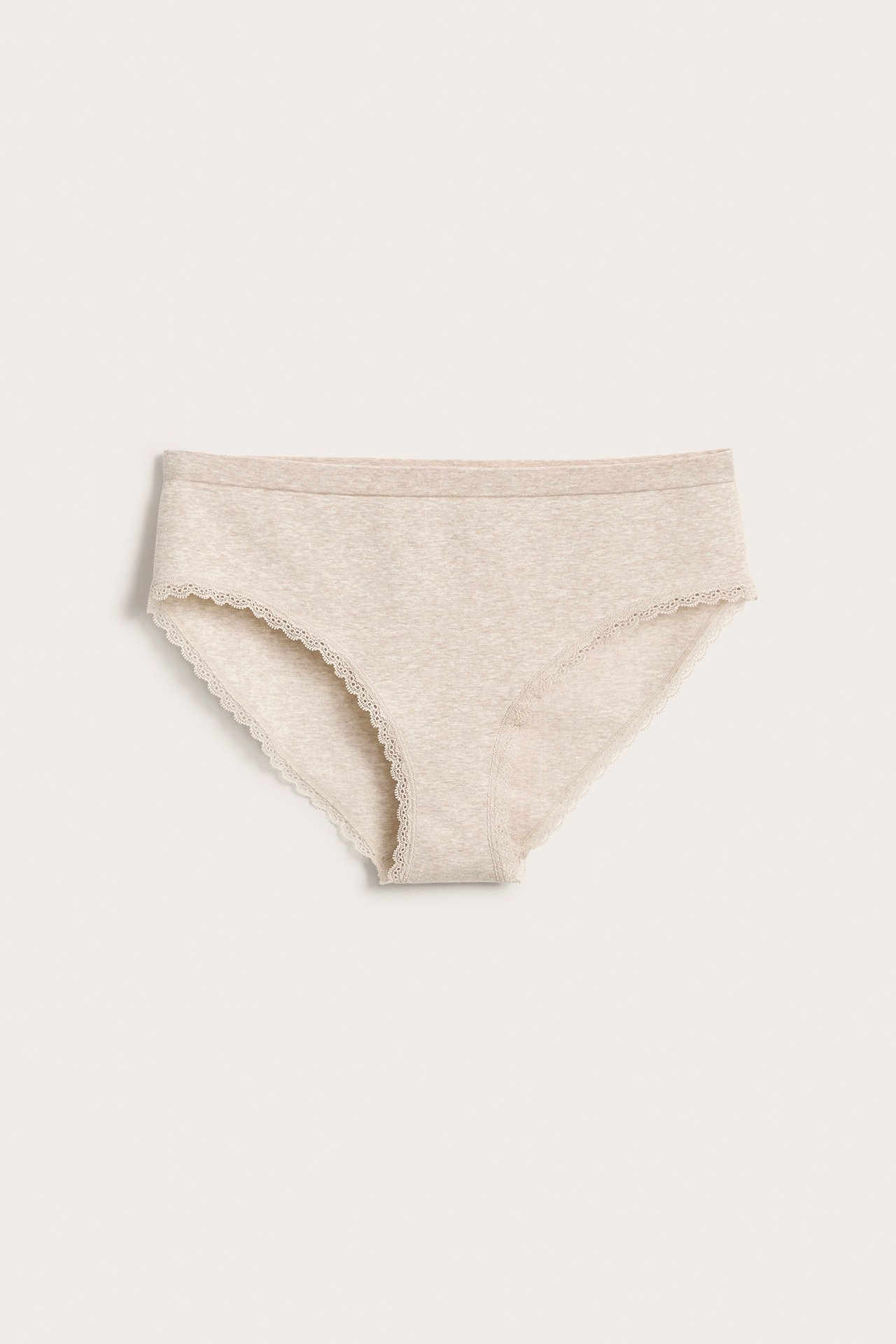 Seamless brieftruse - Melert beige - 5