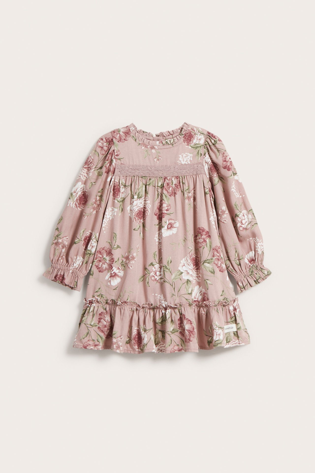 Blommig klänning baby - Rosa - 2