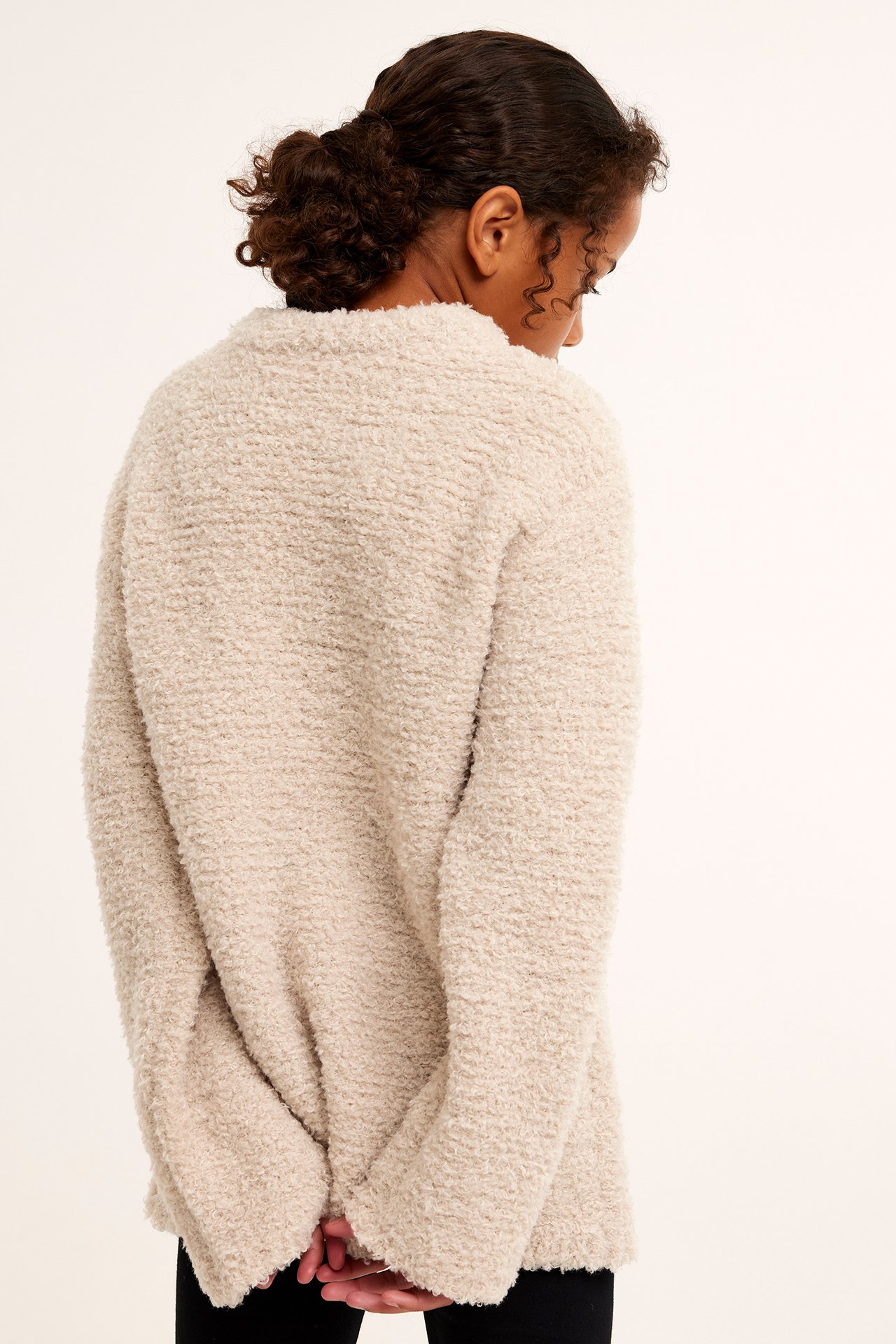 Dzianinowy sweter - Beżowy - 6