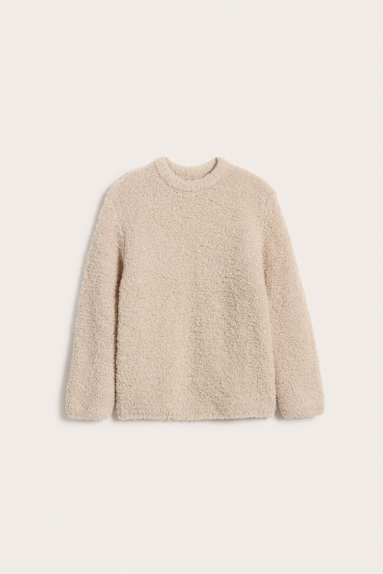 Dzianinowy sweter - Beżowy - 8