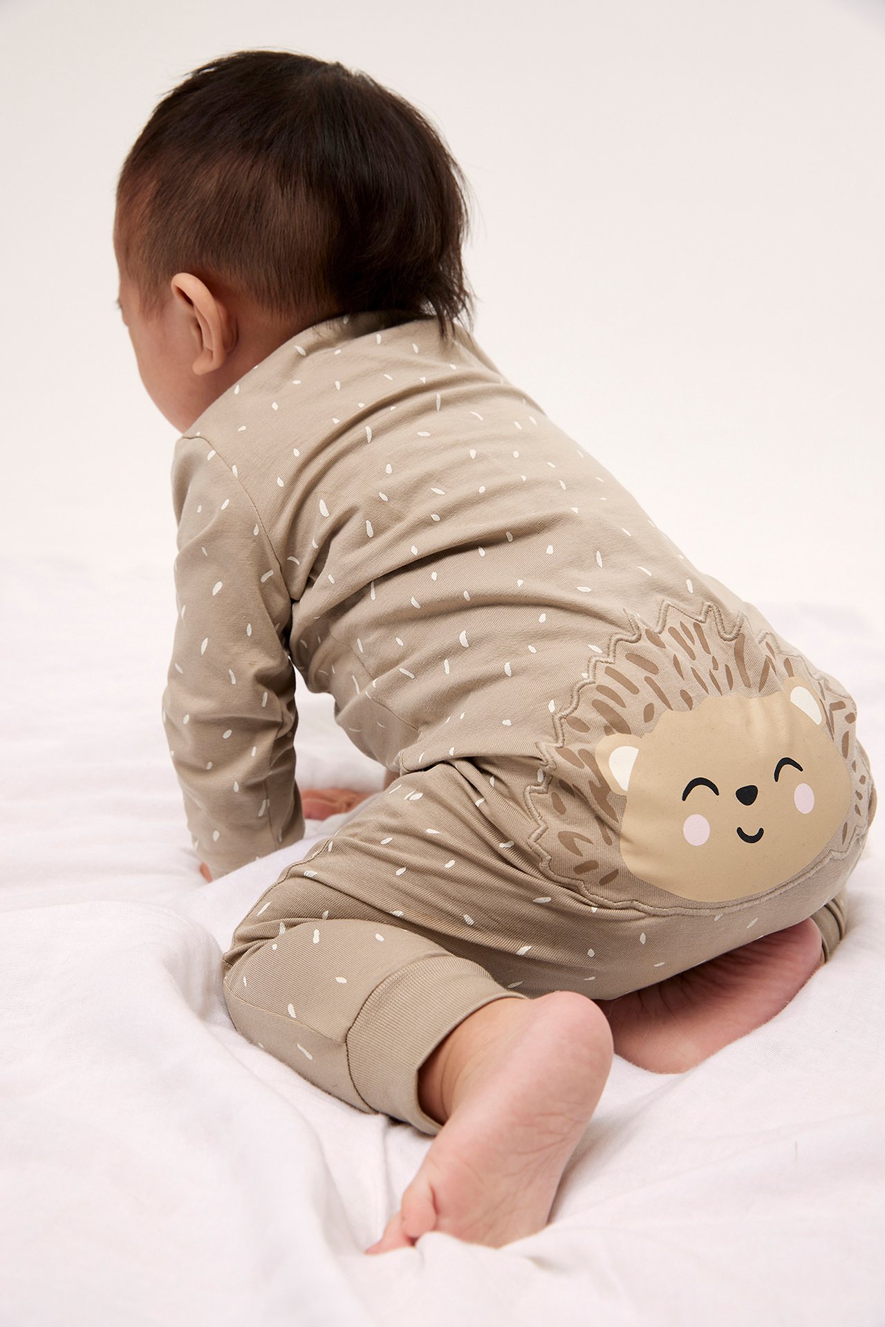 Mönstrad pyjamas 2-pack baby - Beige - 5