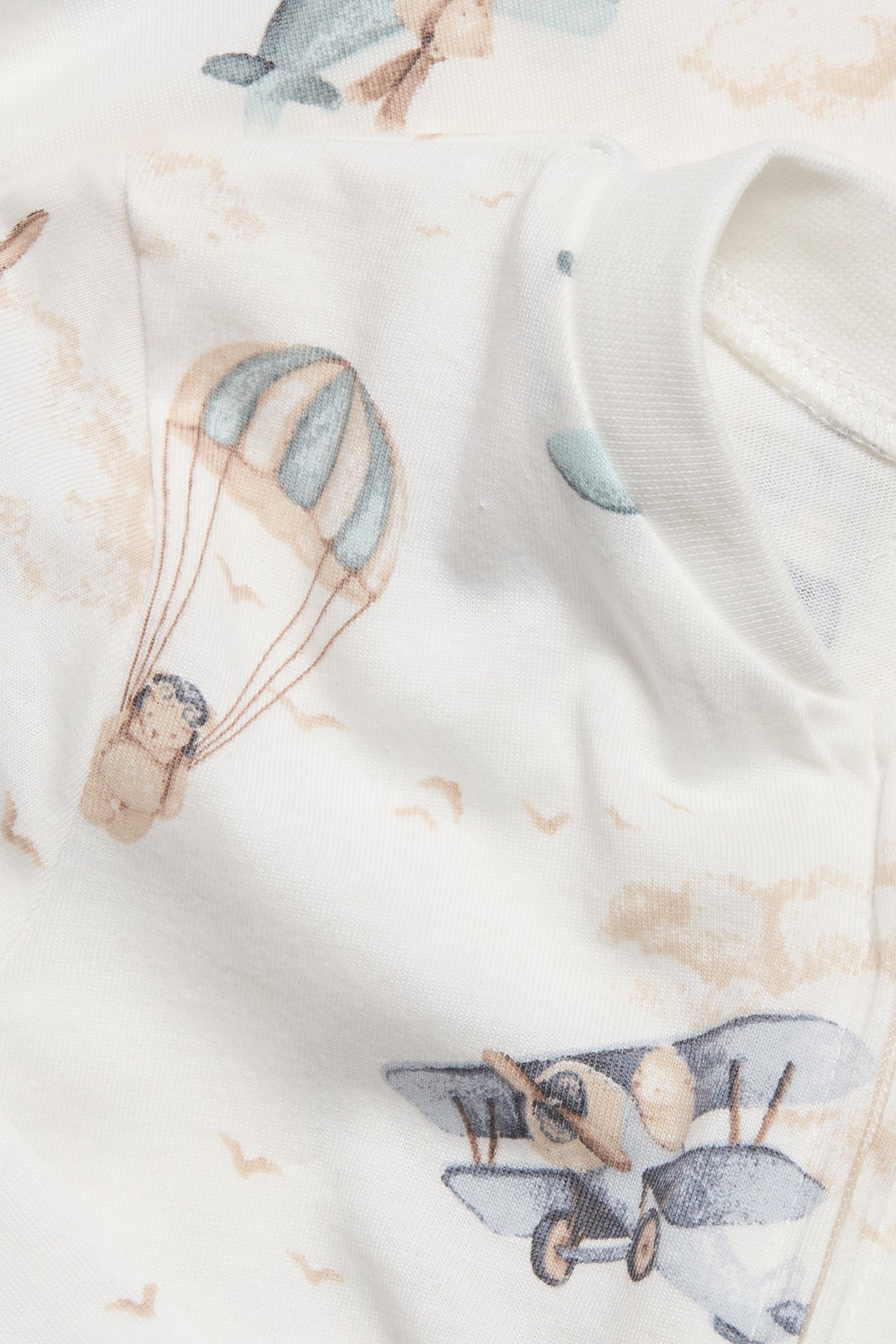 Kuviollinen vauvojen pyjama - Luonnonvalkoinen - 1