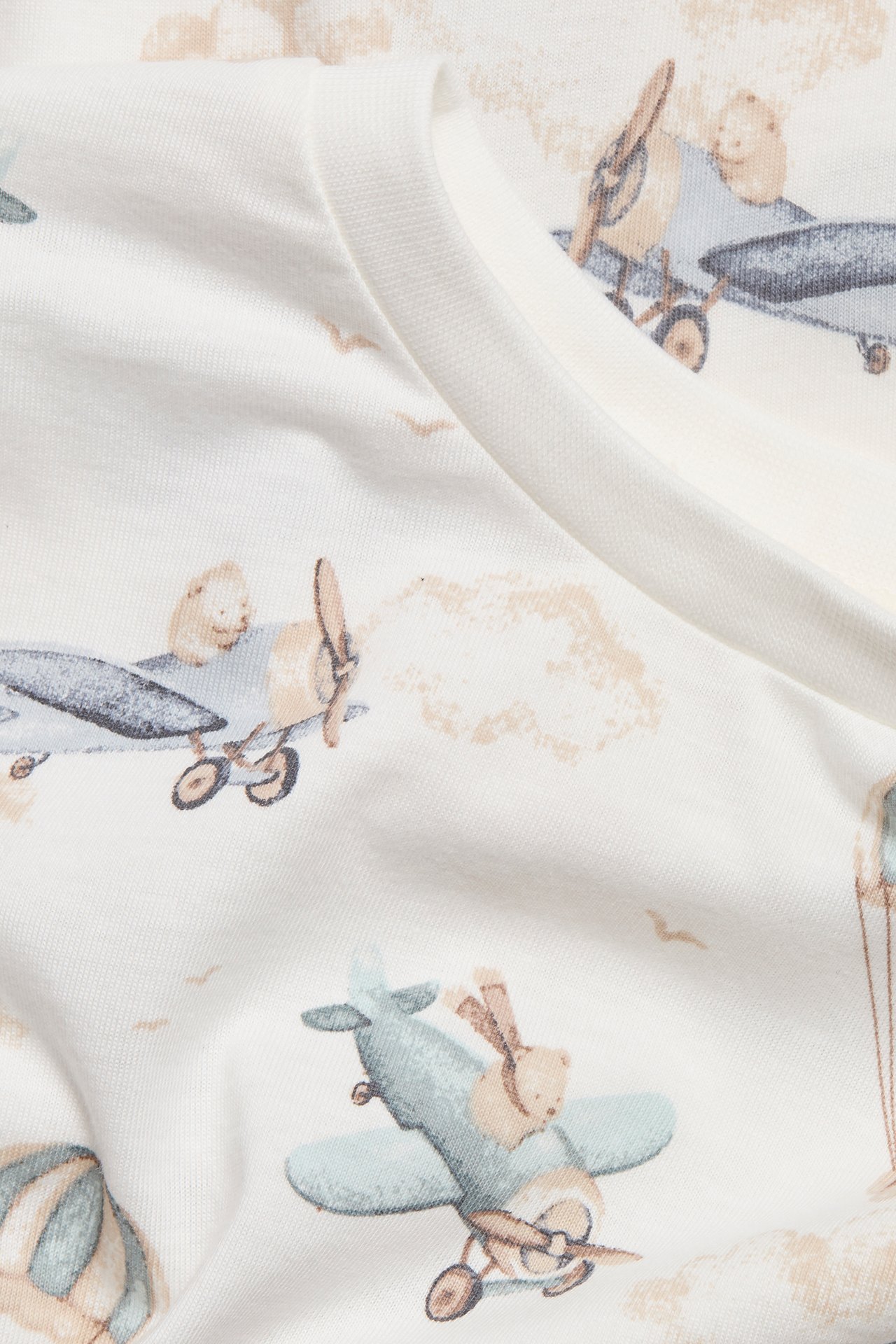 Mønstret pyjamas - Offwhite - 1