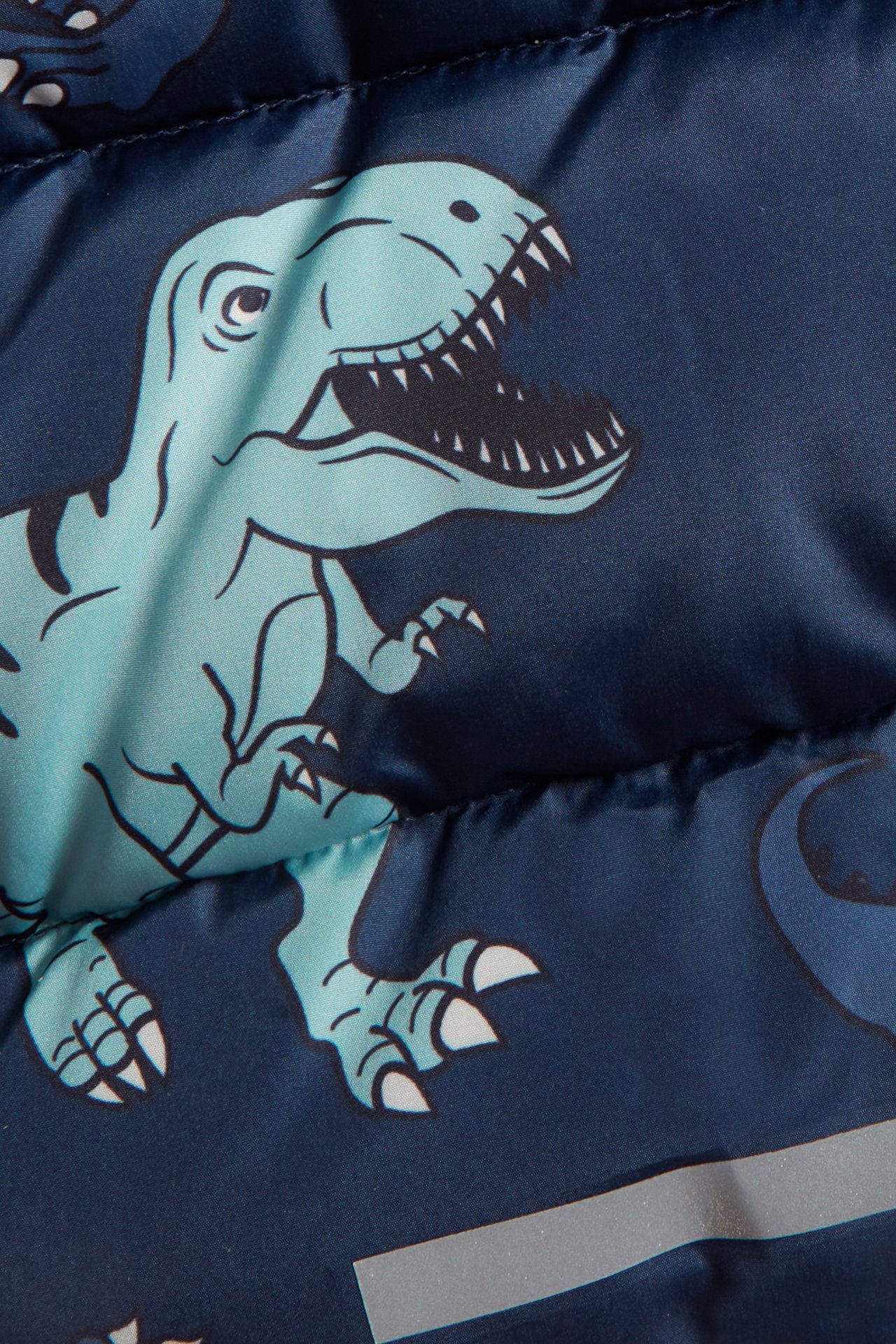 Dinosaur-pufferjakke - Mørkeblå - 9