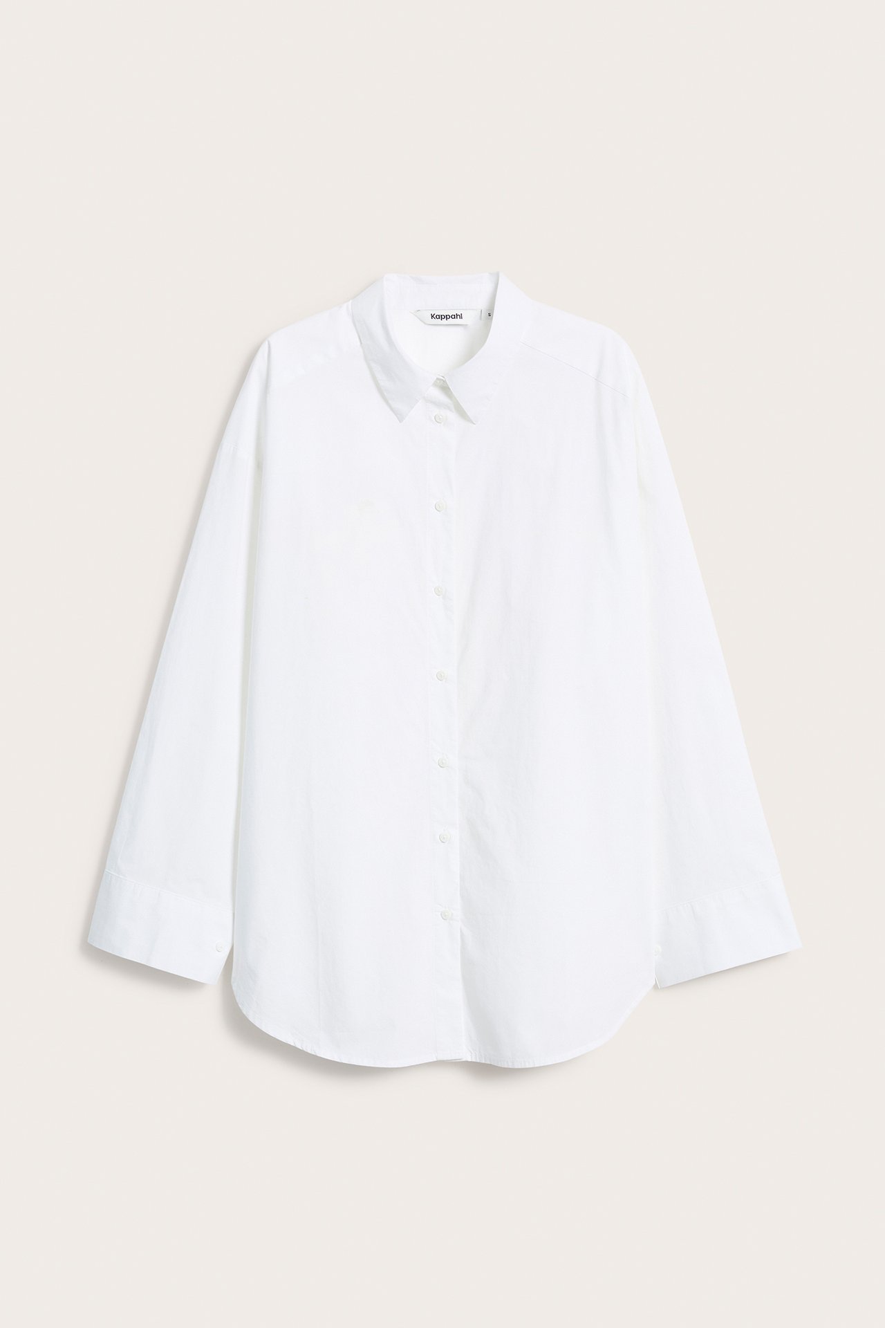 Oversized poplinskjorte - Hvit - 6