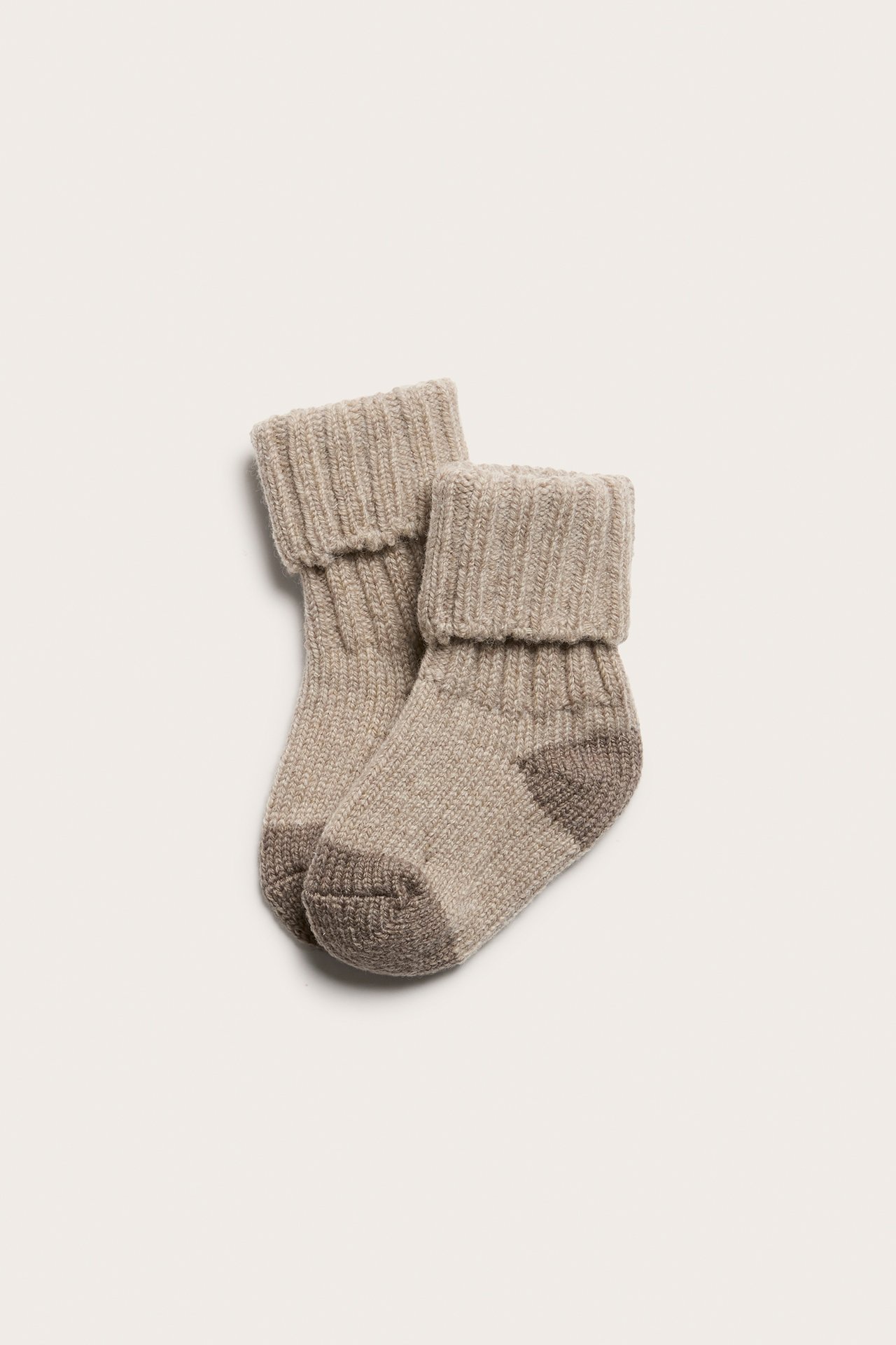 Pikkulasten villasekoitetta oleva sukat - Beige - 1
