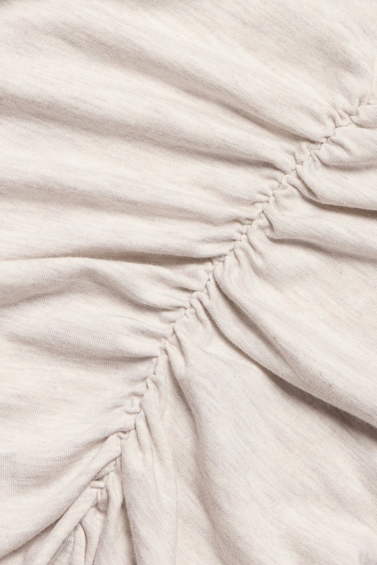 Topp med drapering - Melerad beige - 6