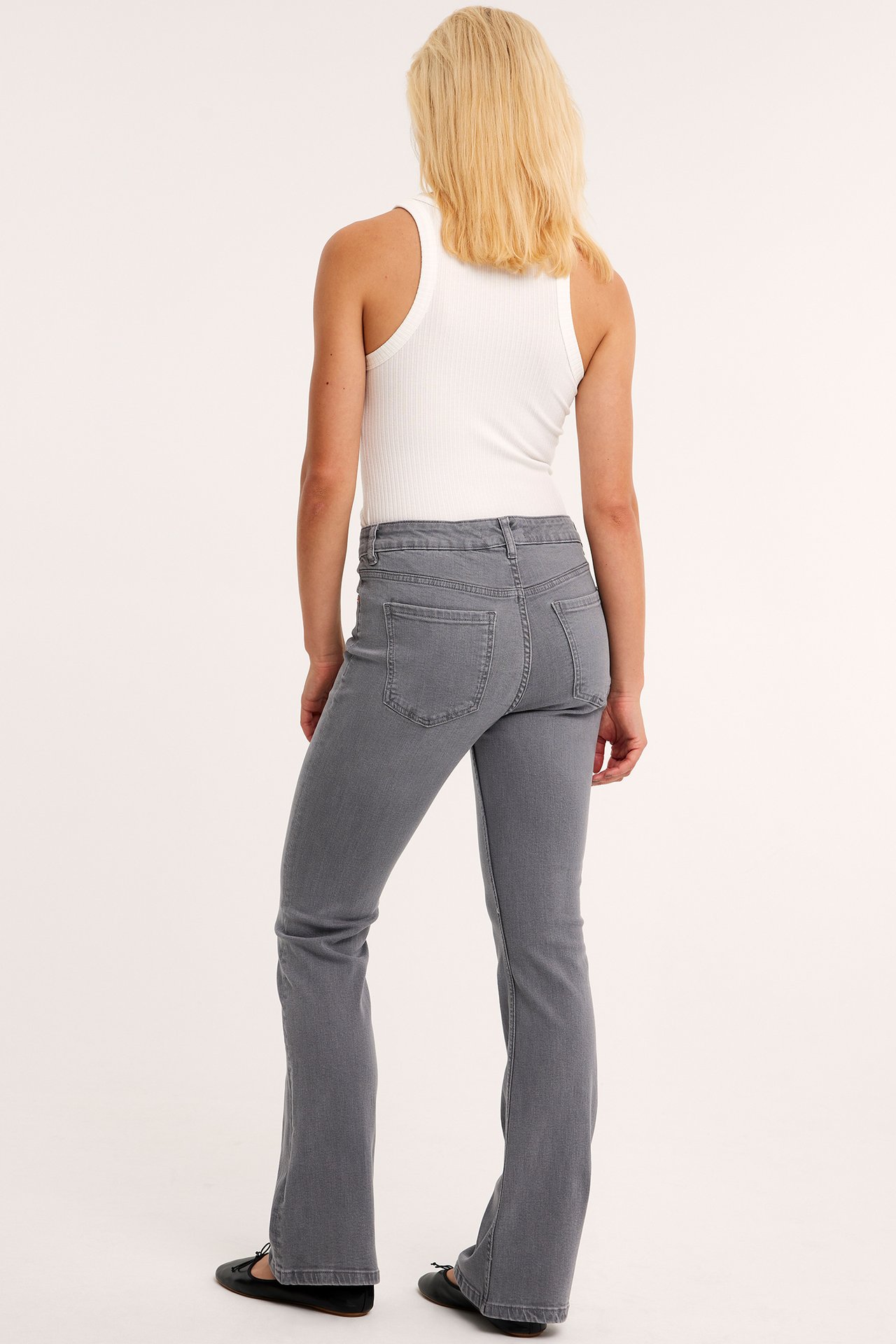 Jeans bootcut - Silvergrå - 4