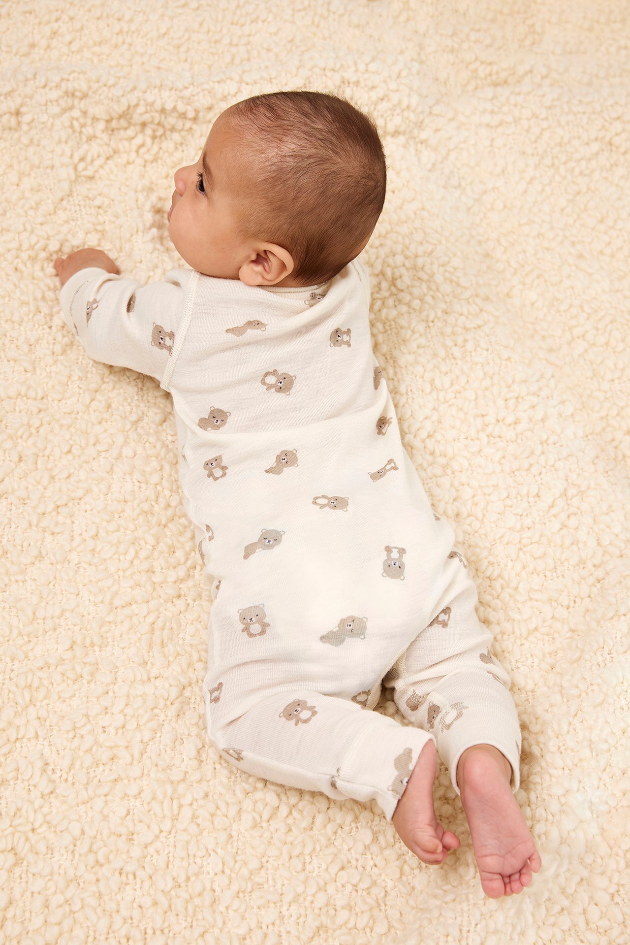 Kuviollinen villahaalari - Beige - 5