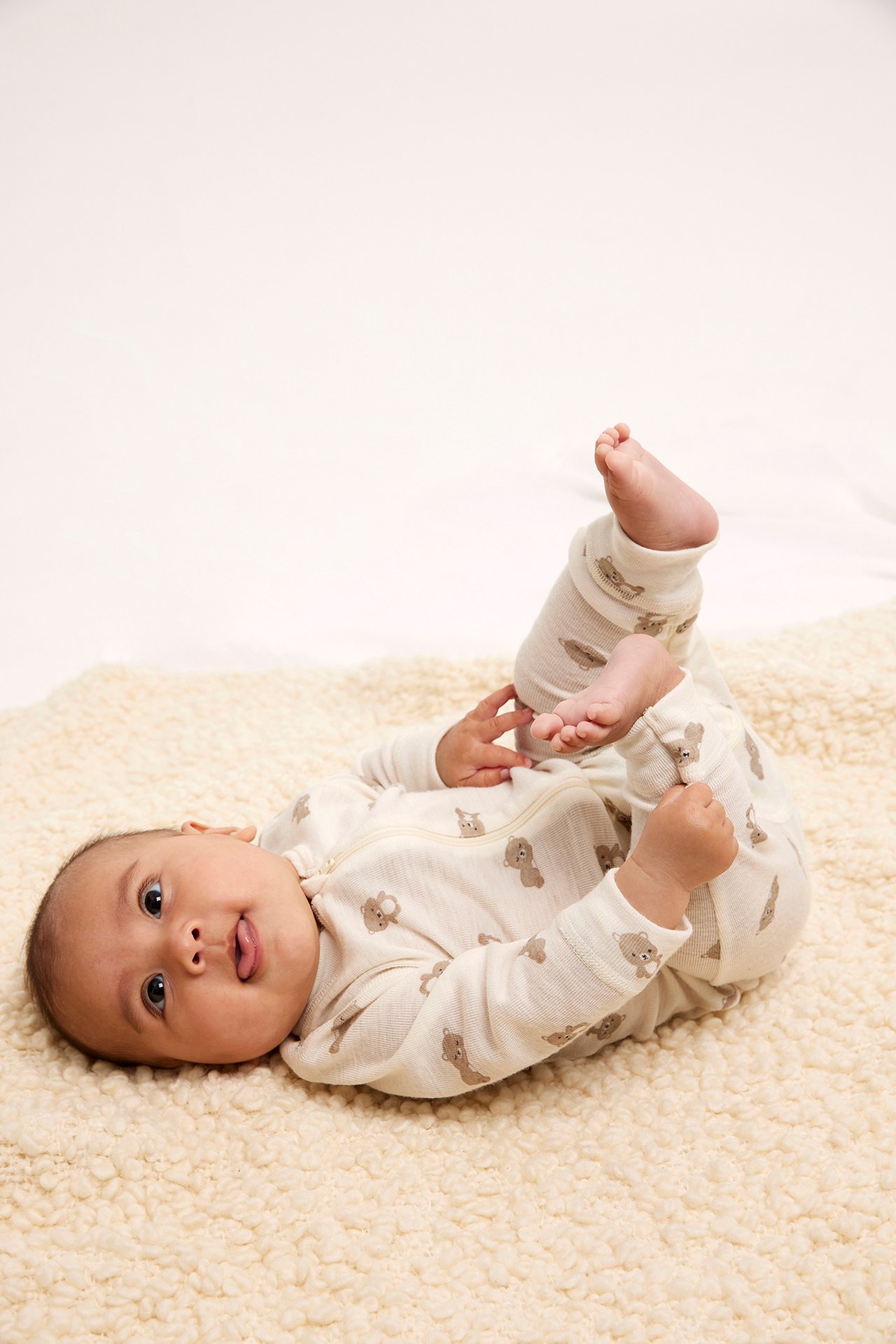 Kuviollinen villahaalari - Beige - 2