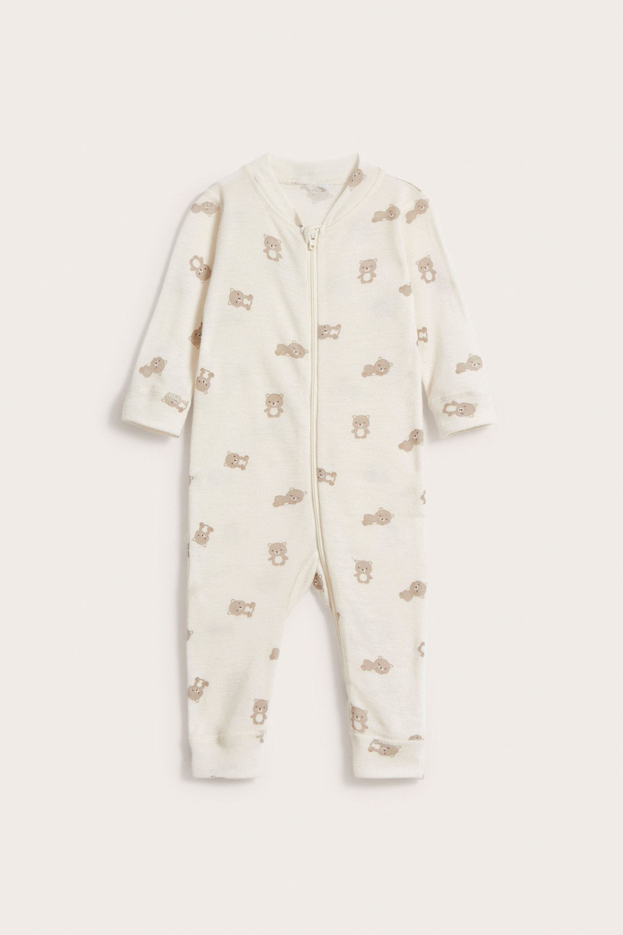 Kuviollinen villahaalari - Beige - 7