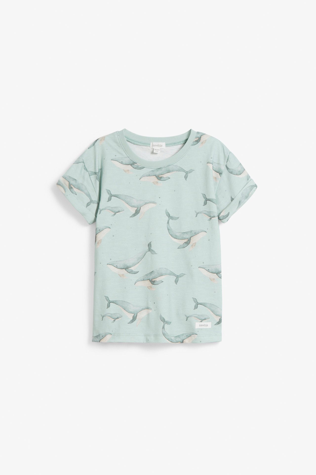 T-shirt we wzory na całej powierzchni - Zielony - 2