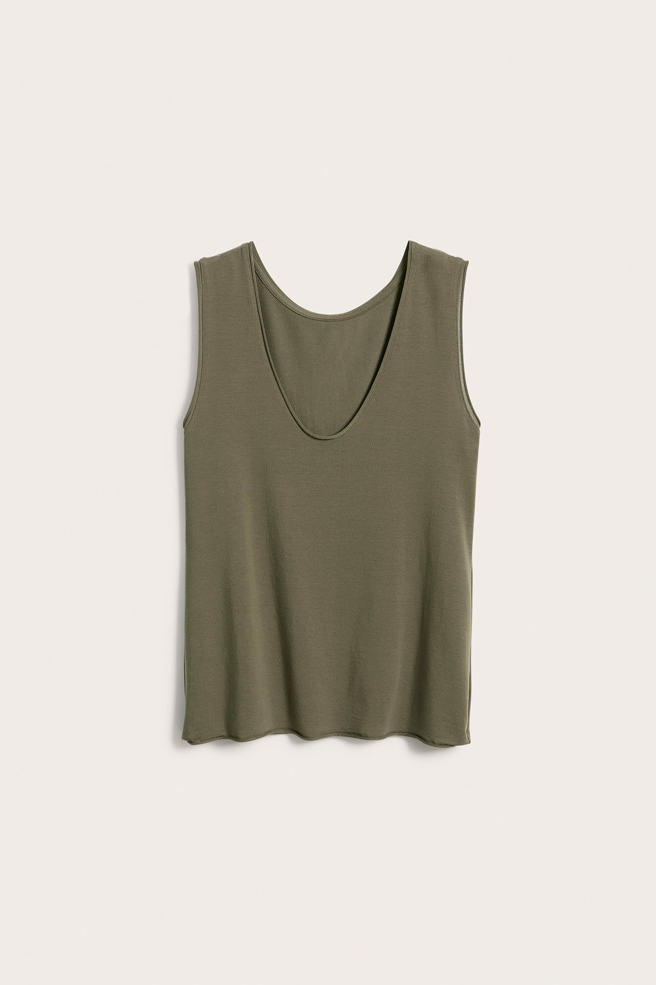 Singlet med vendbar halsutringning - Grønn - 4