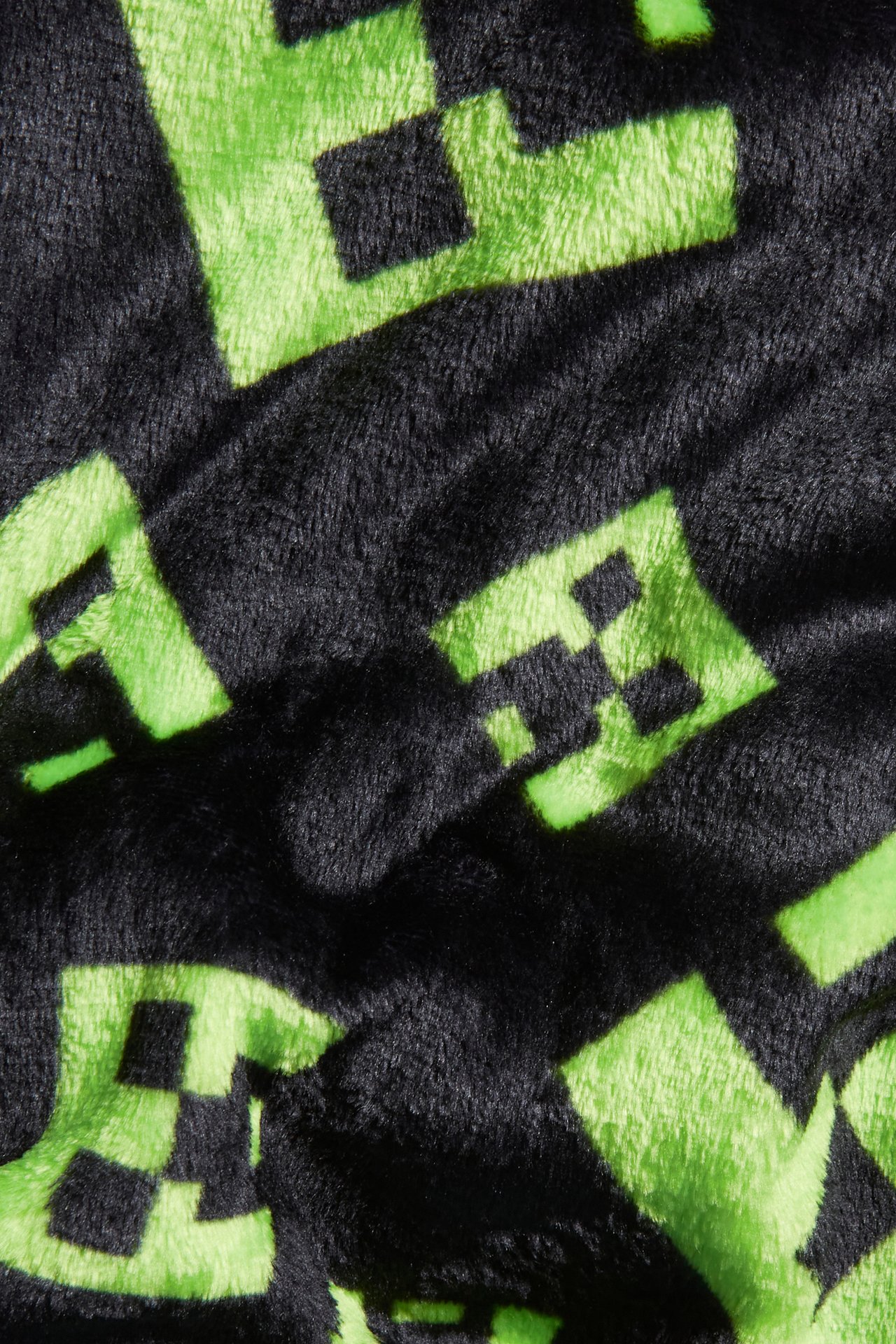 Bluza z polaru, z kapturem, Minecraft - Czarne - 4