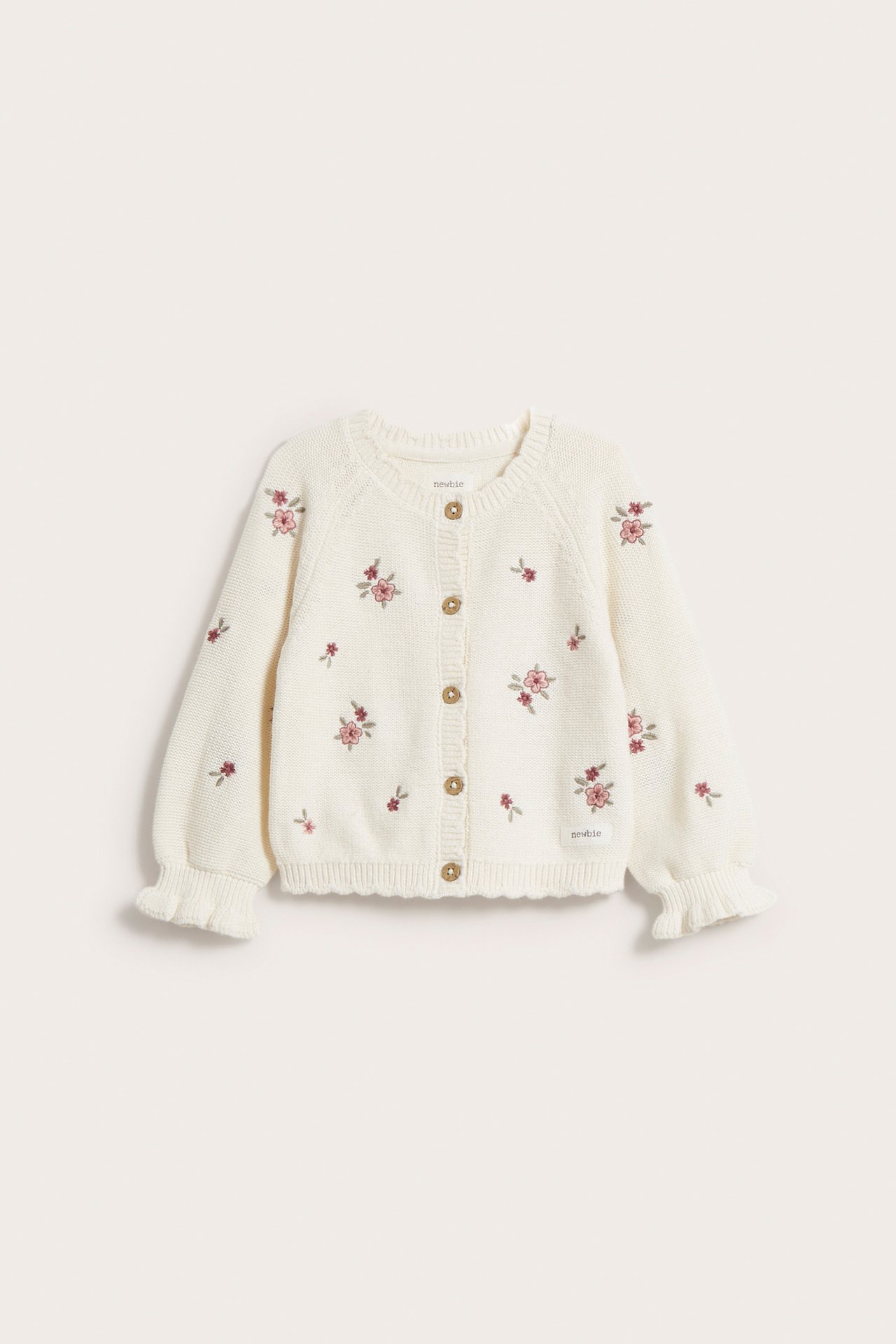 Kardigan z kwiaty, dla niemowląt - Offwhite - 2