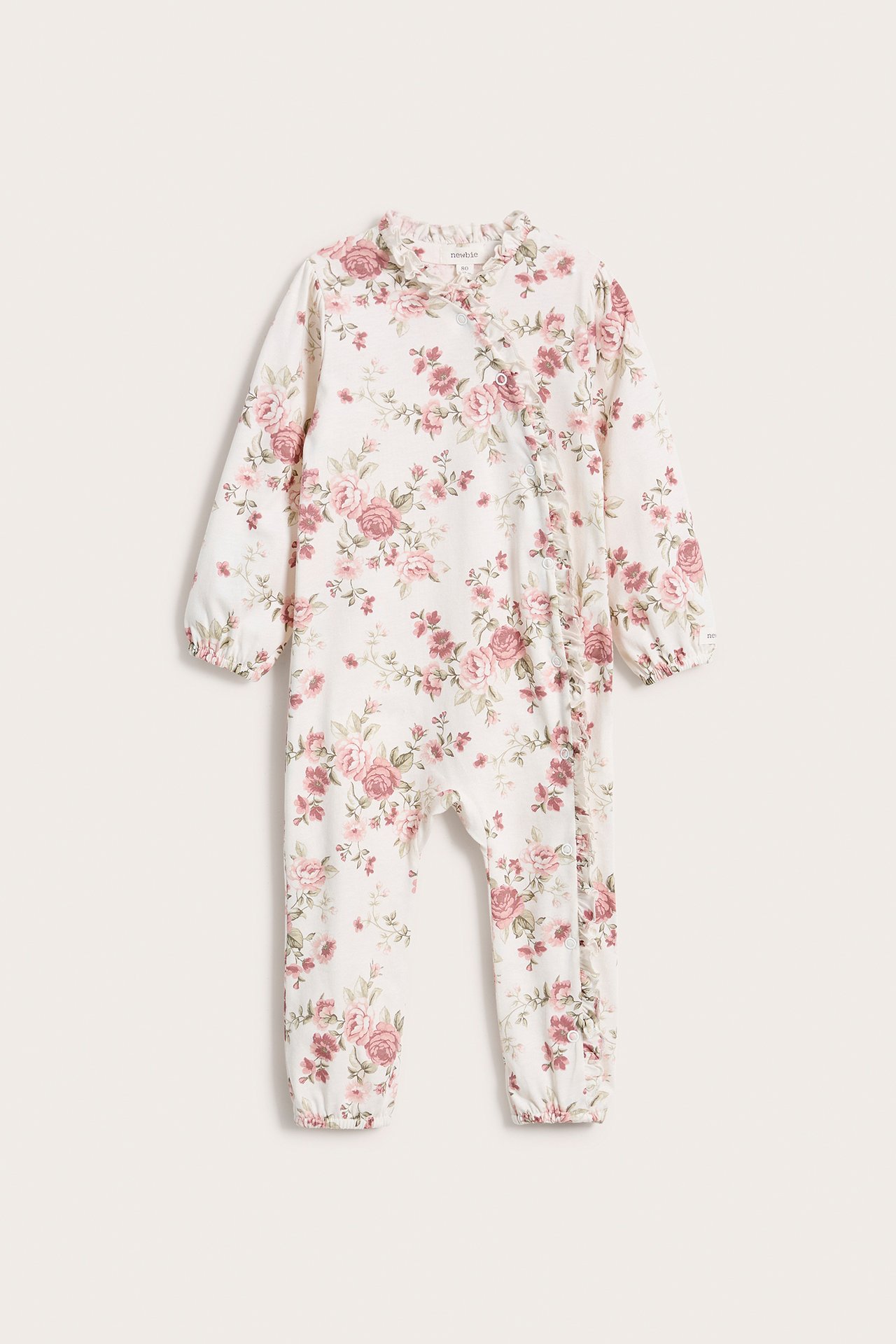 Blomstrete jumpsuit baby - Offwhite - 2