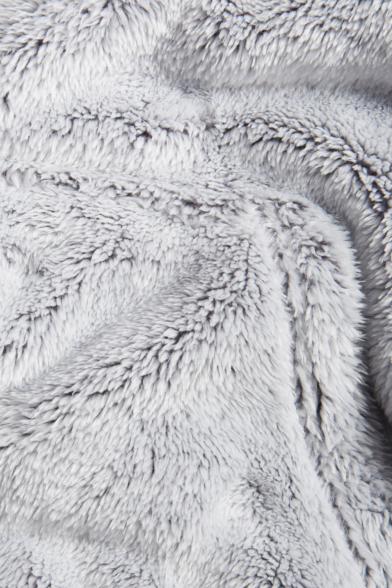 Bluza oversize z kapturem, z polaru - Szary melanż - 4