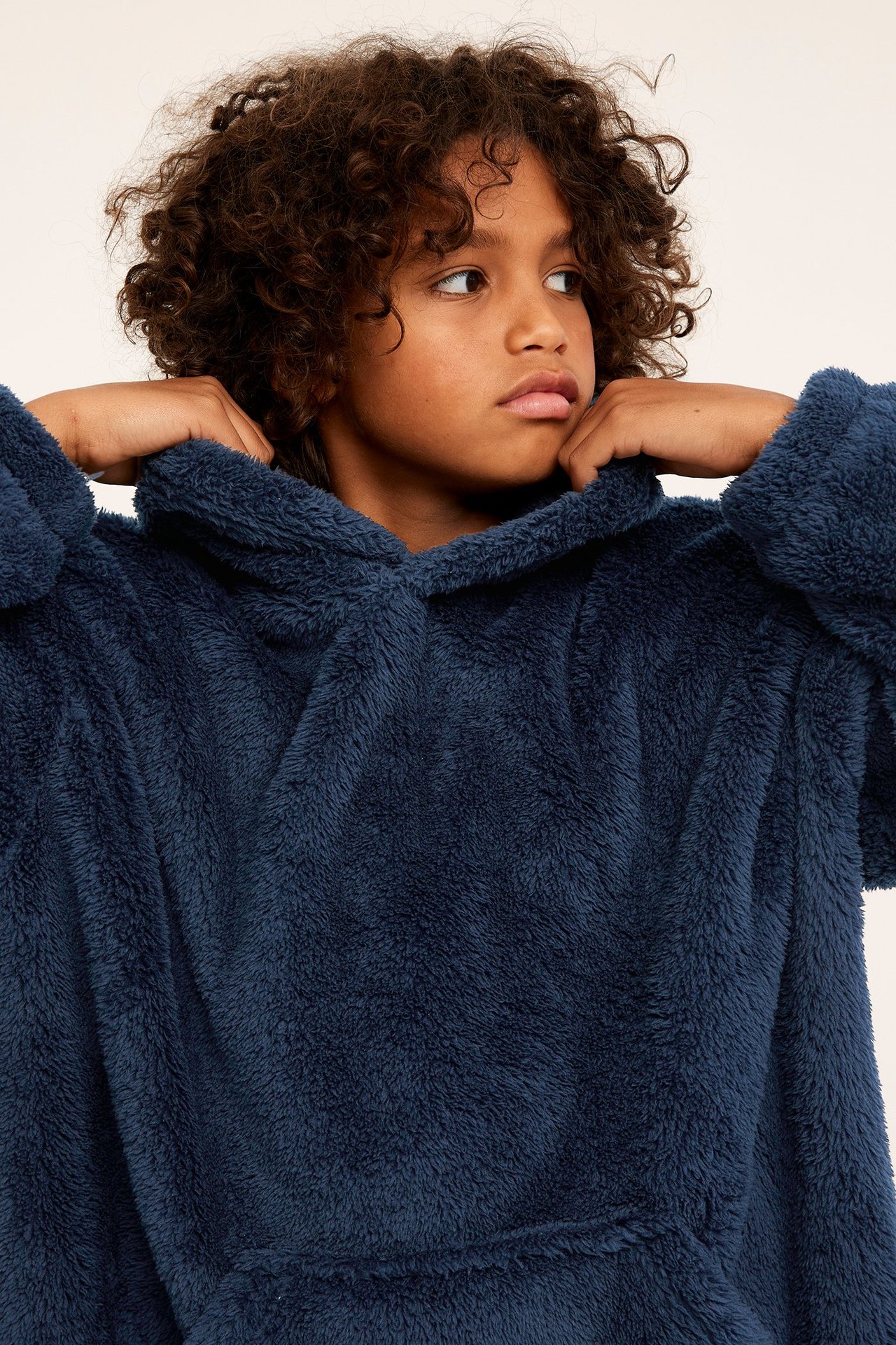 Oversized hettegenser i fleece