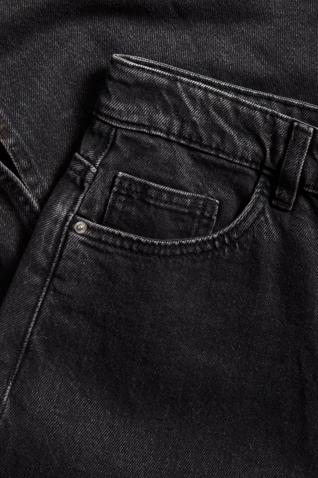 Langt jeansskjørt - Svart denim - 6