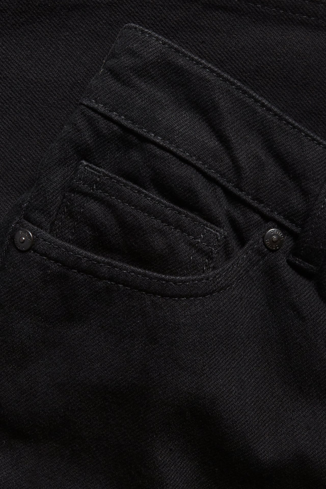 Straight jeans high waist - Musta denimi - 1