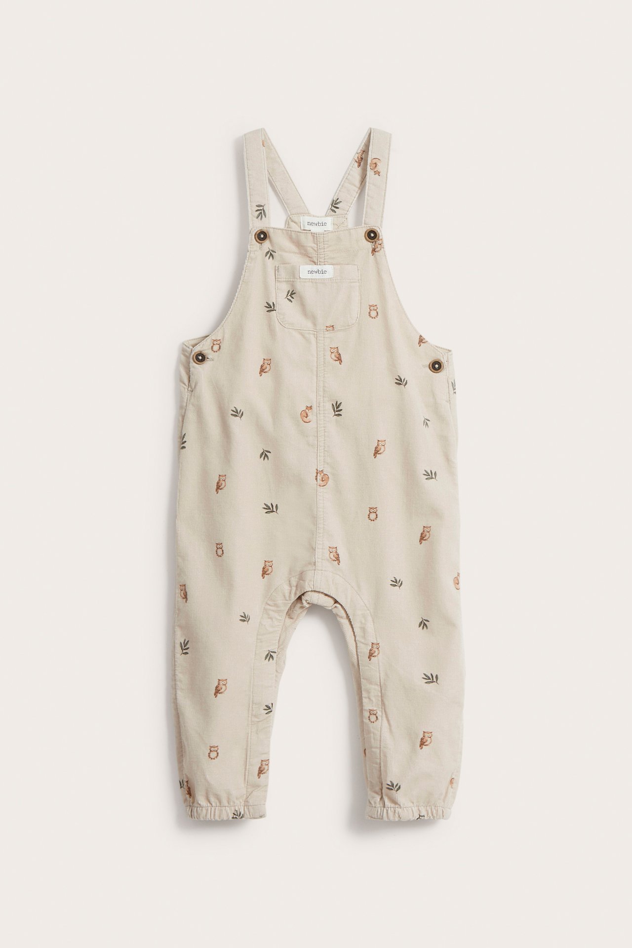 Mönstrade hänslebyxor baby - Beige - 2