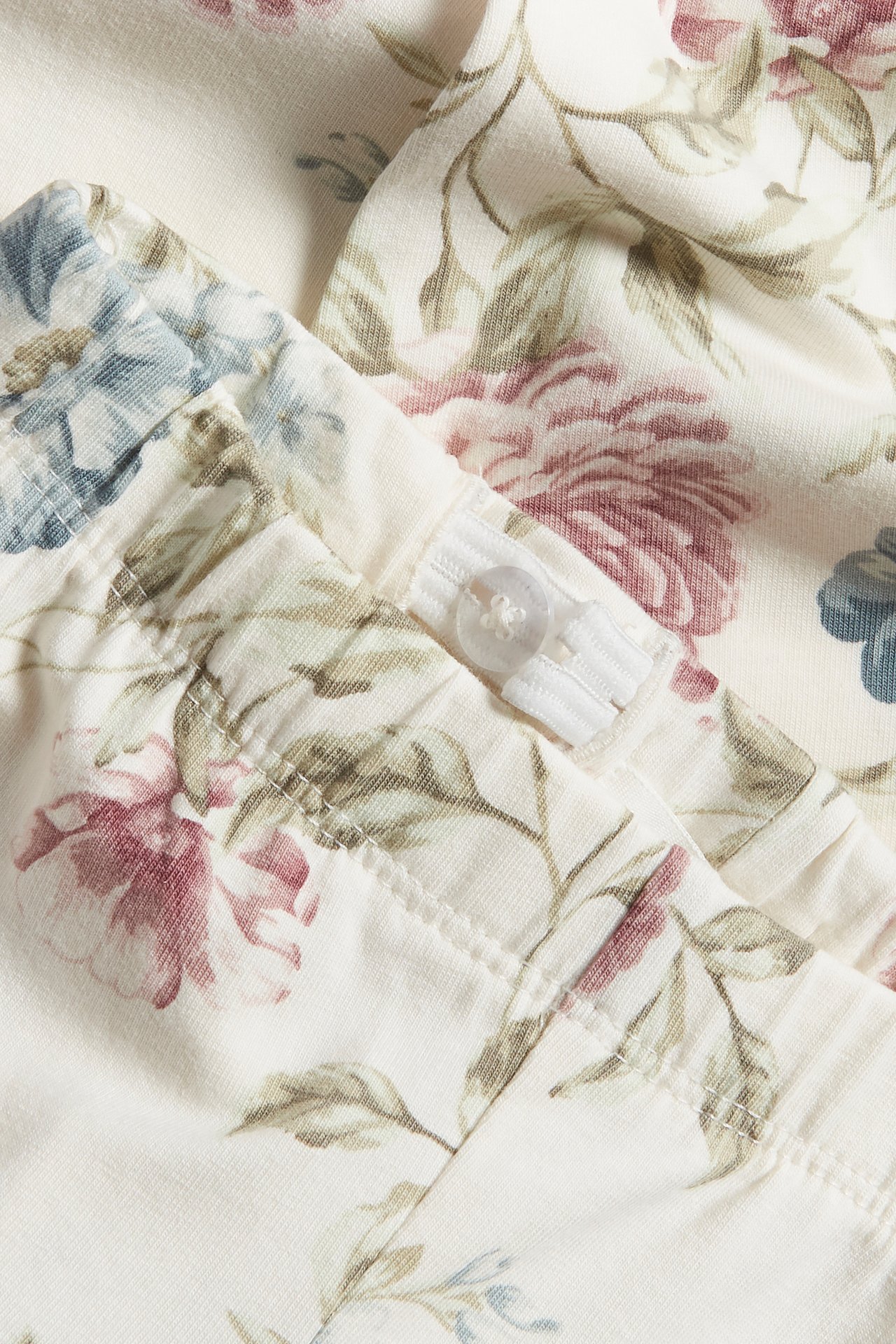 Blommiga leggings - Offwhite - 1