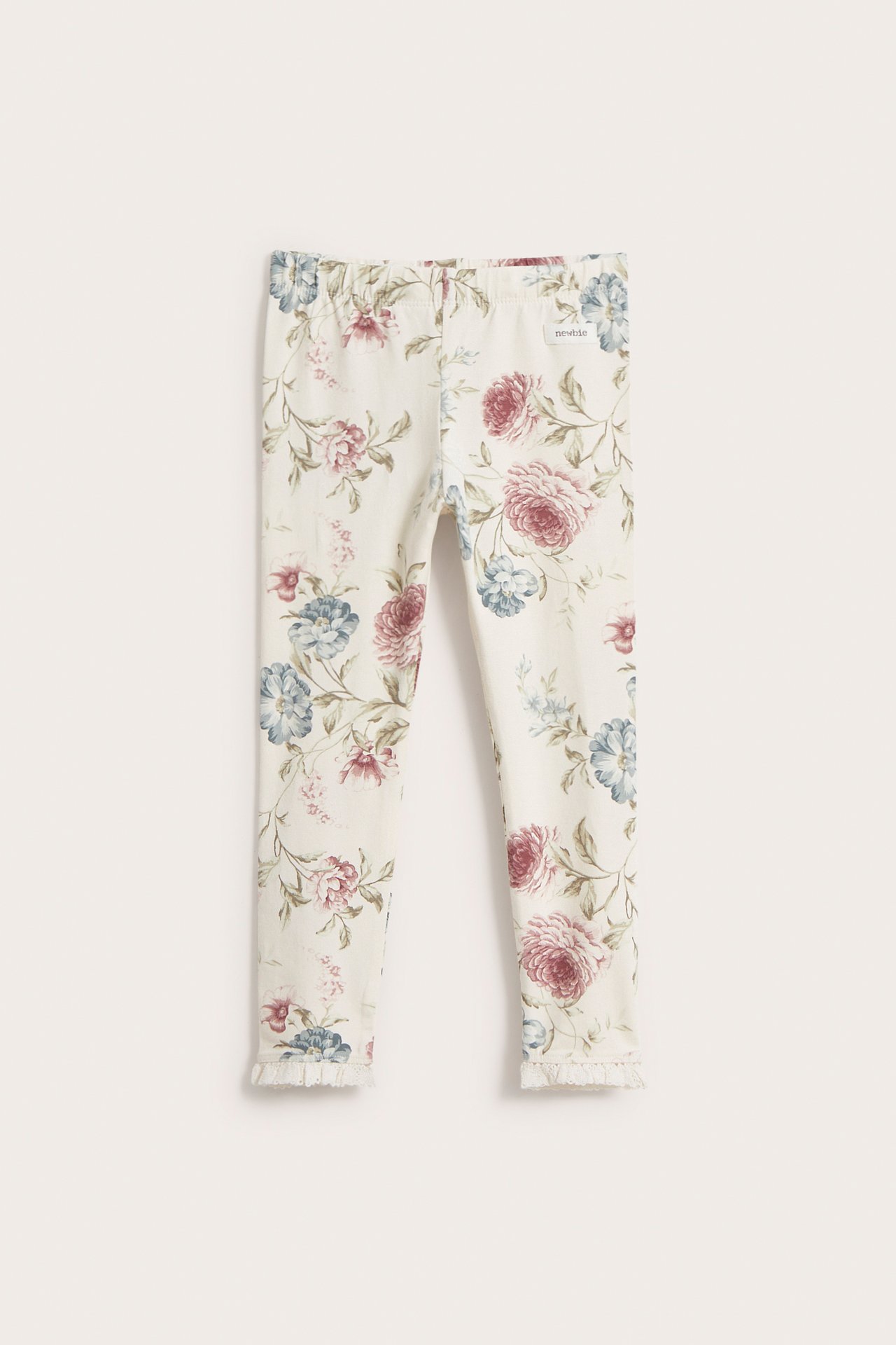 Blomstrete leggings - Offwhite - 2