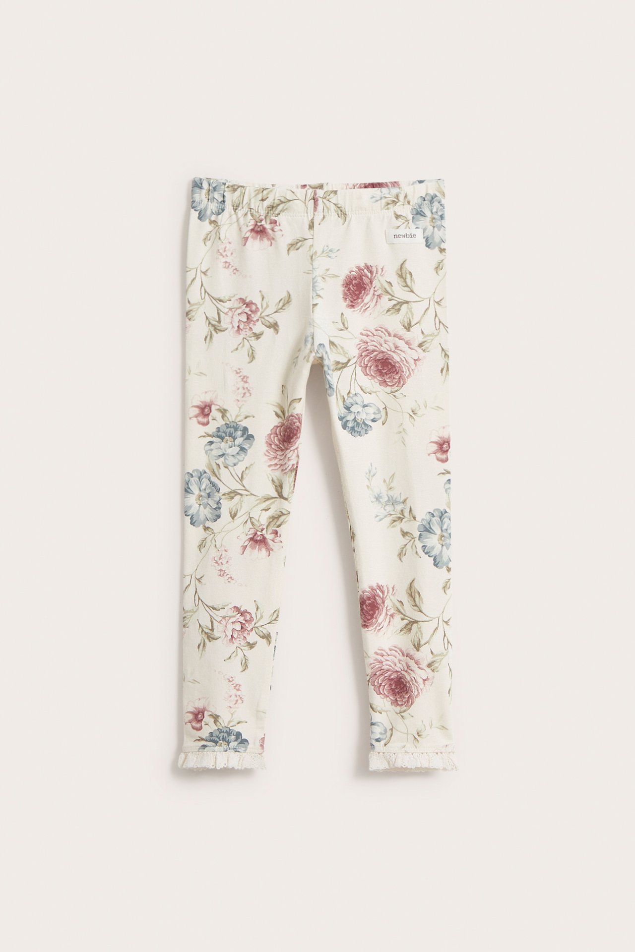 Blommiga leggings - Offwhite - 2