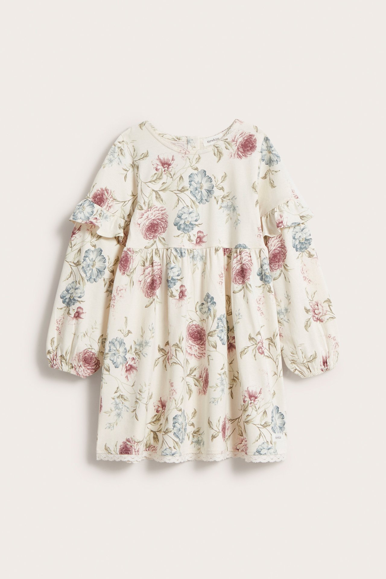 Sukienka w kwiaty - Offwhite - 2