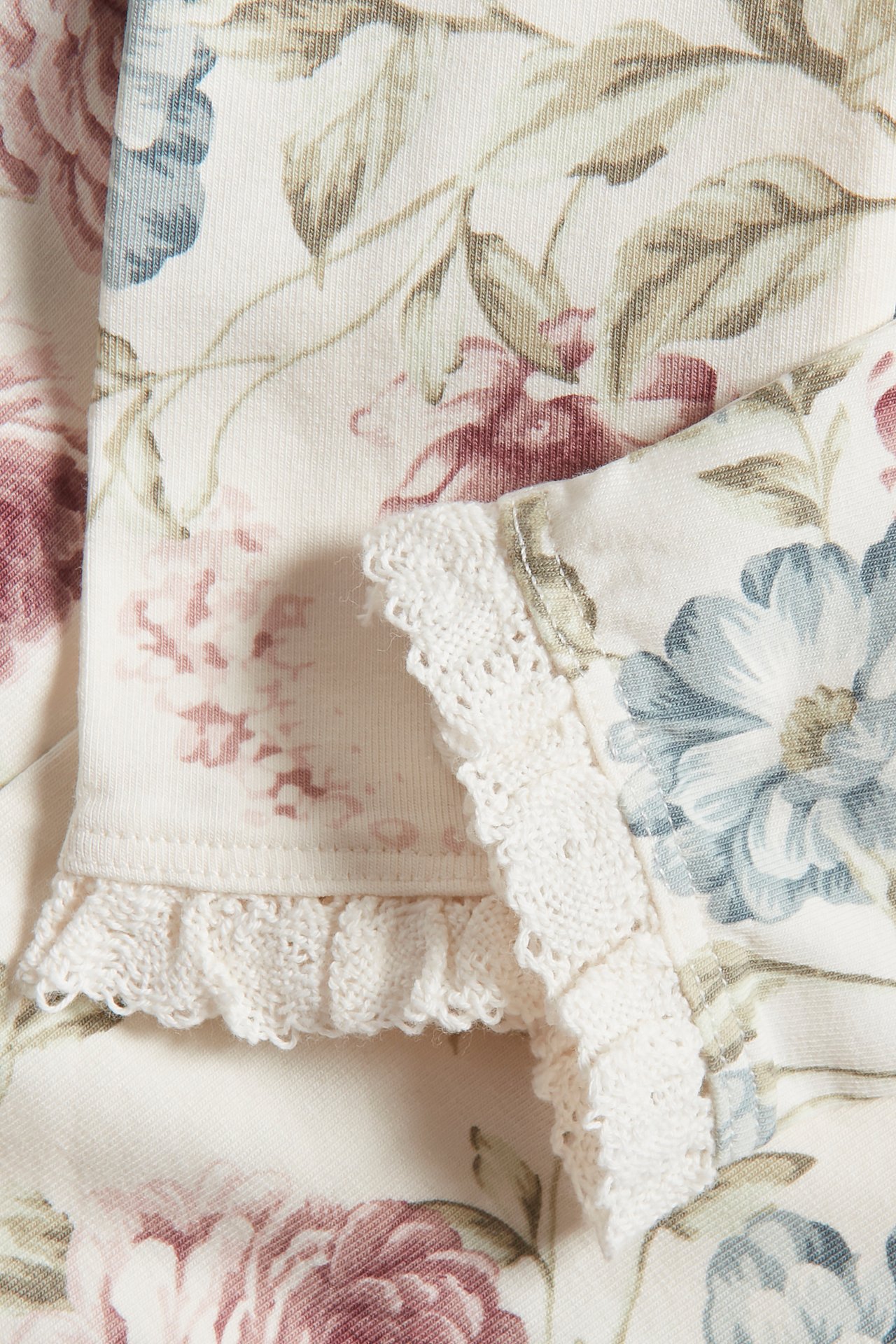 Blommiga babyleggings - Offwhite - 1