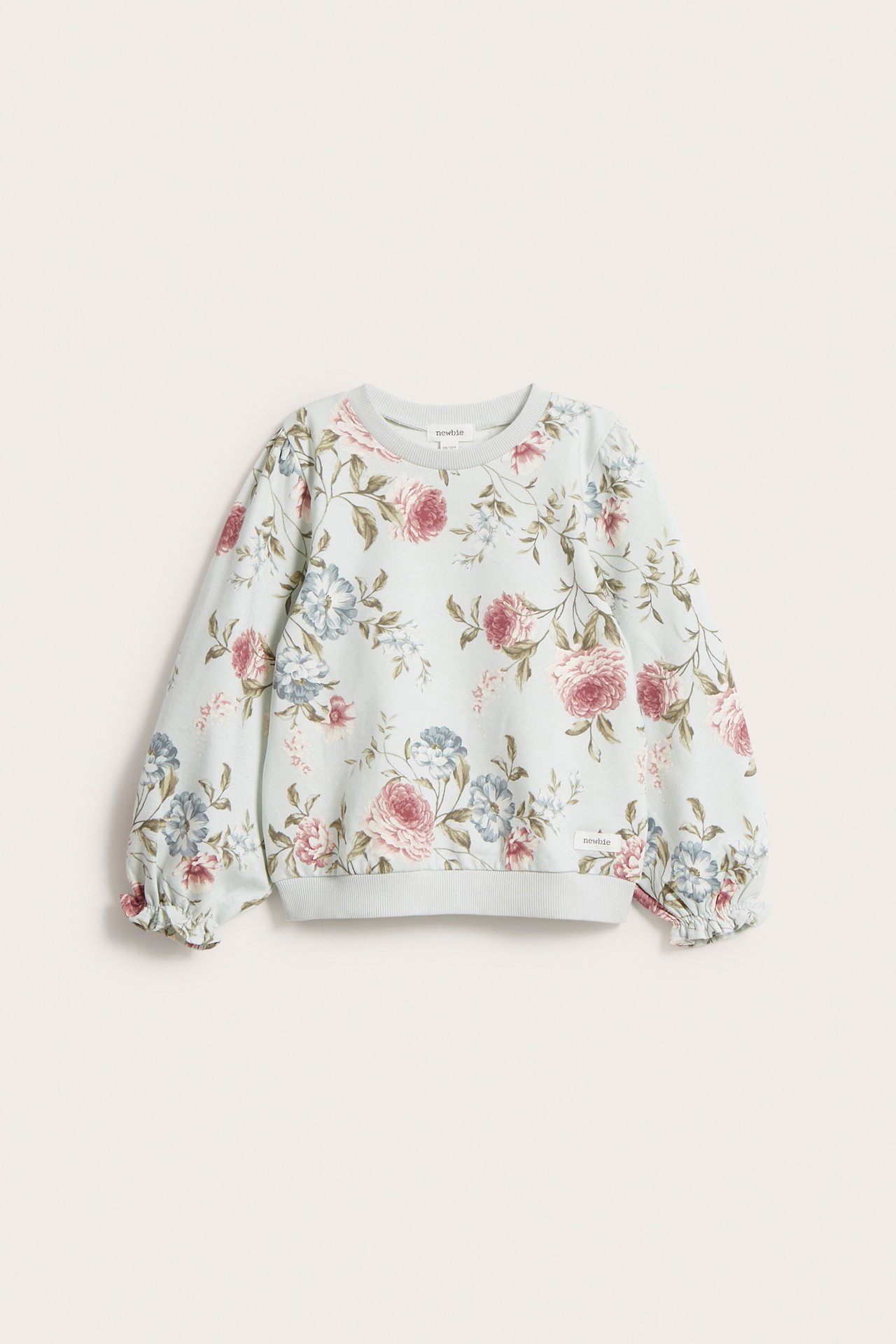 Blomstrete sweatshirt - Grønn - 2