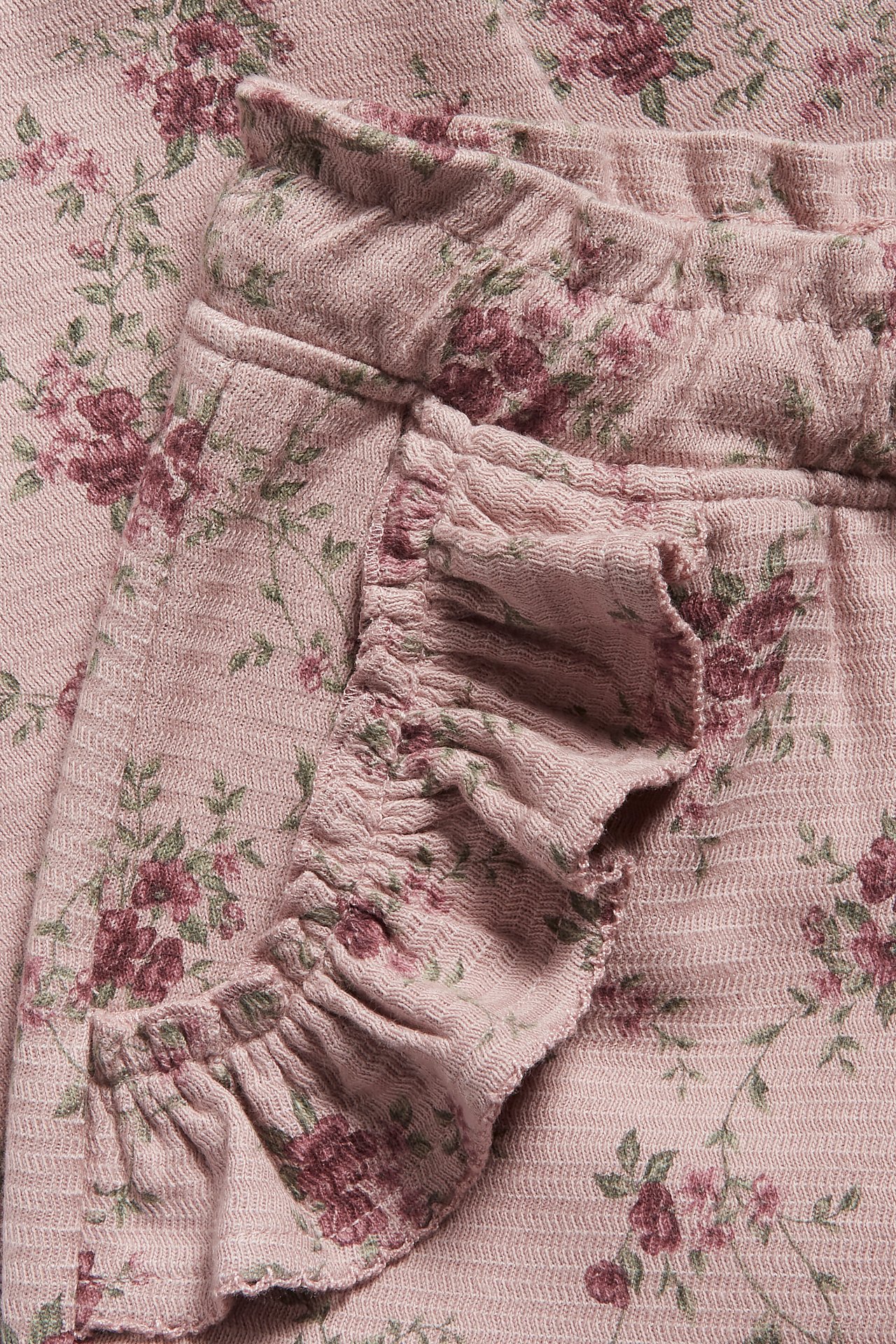 Spodnie dresowe w kwiaty - Różowy - 1