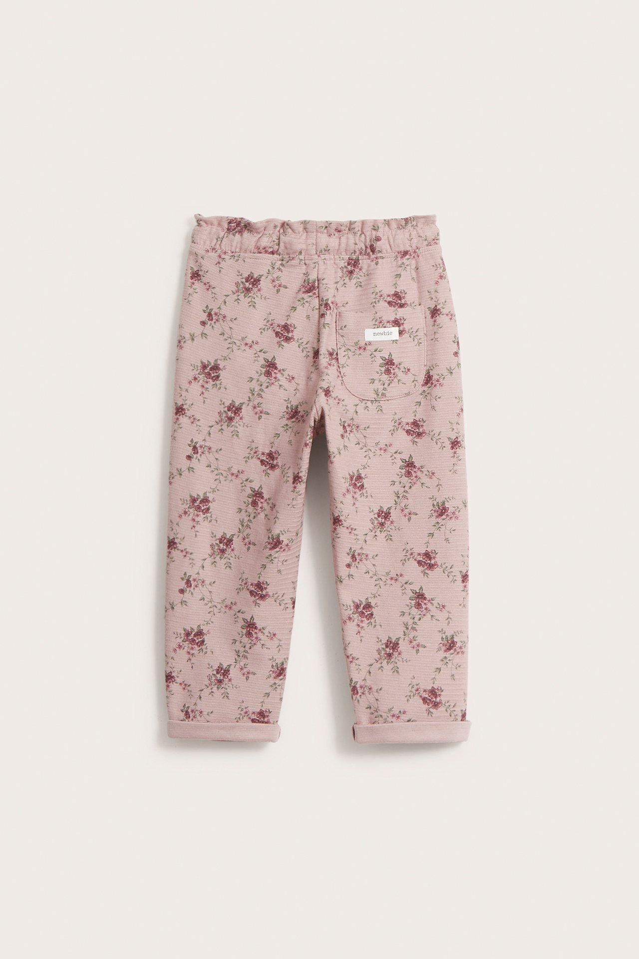 Spodnie dresowe w kwiaty - Różowy - 3