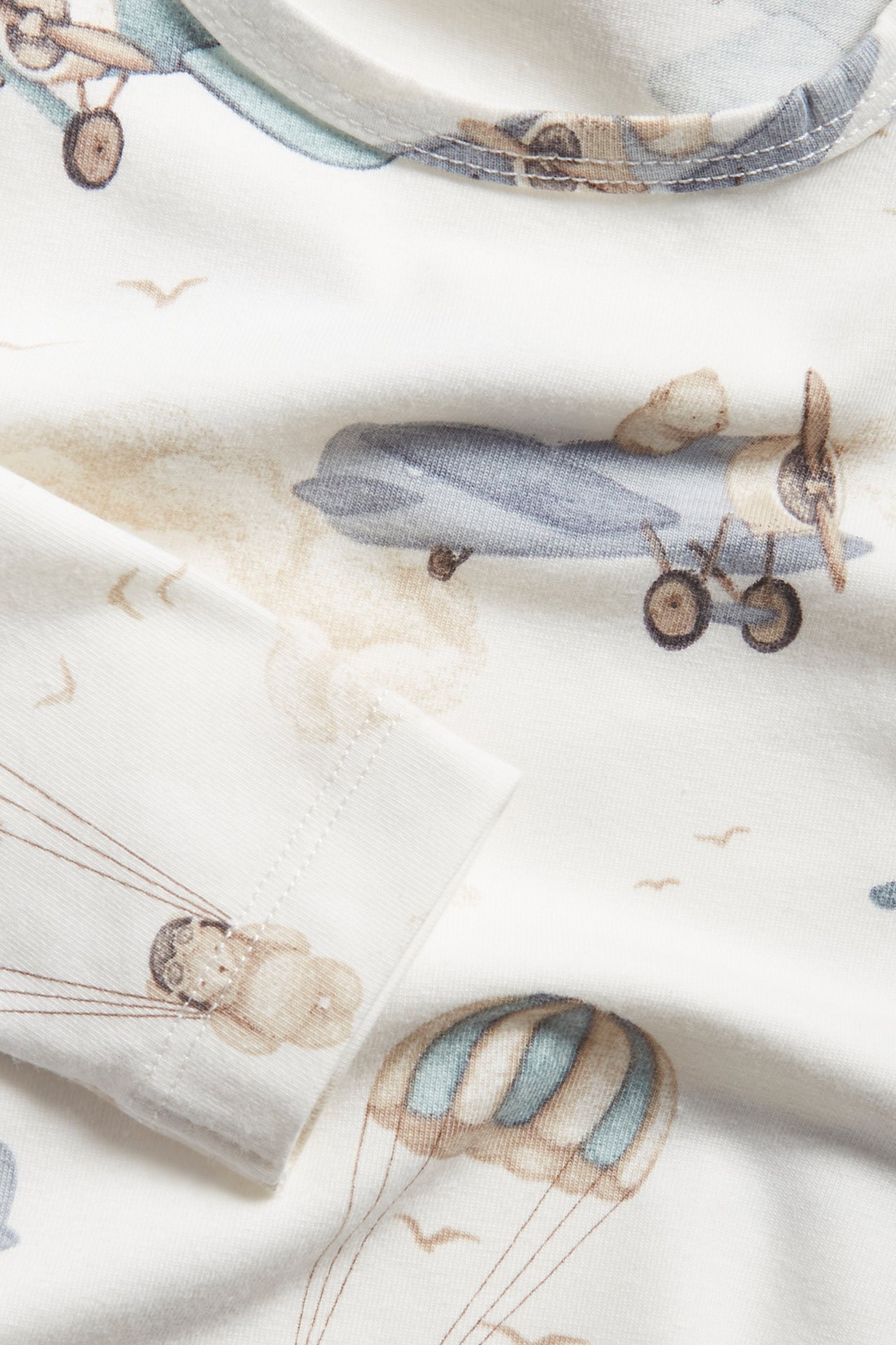 Mönstrad body baby - Offwhite - 1