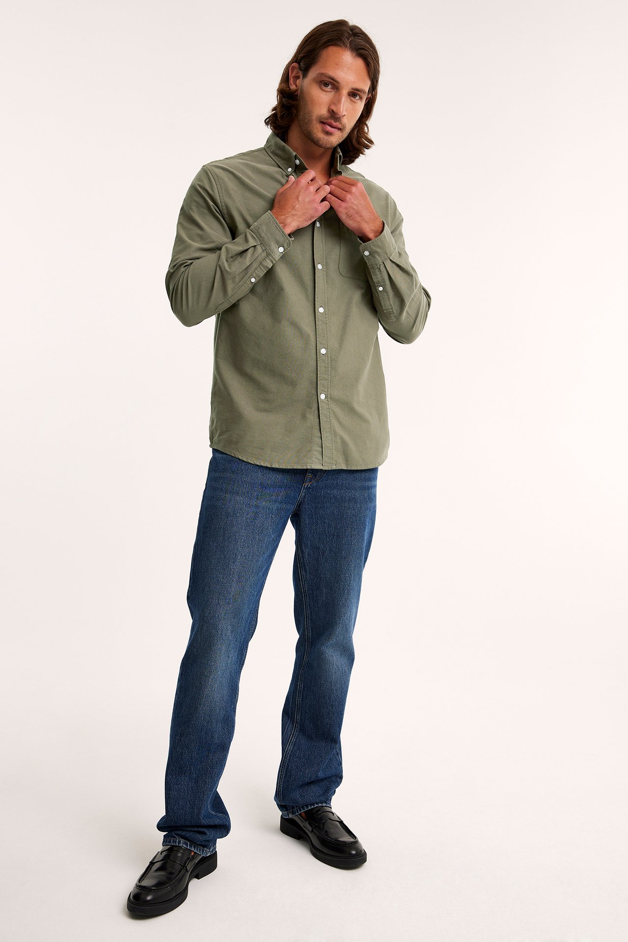 Oxfordpaita regular fit - Vihreä - 2