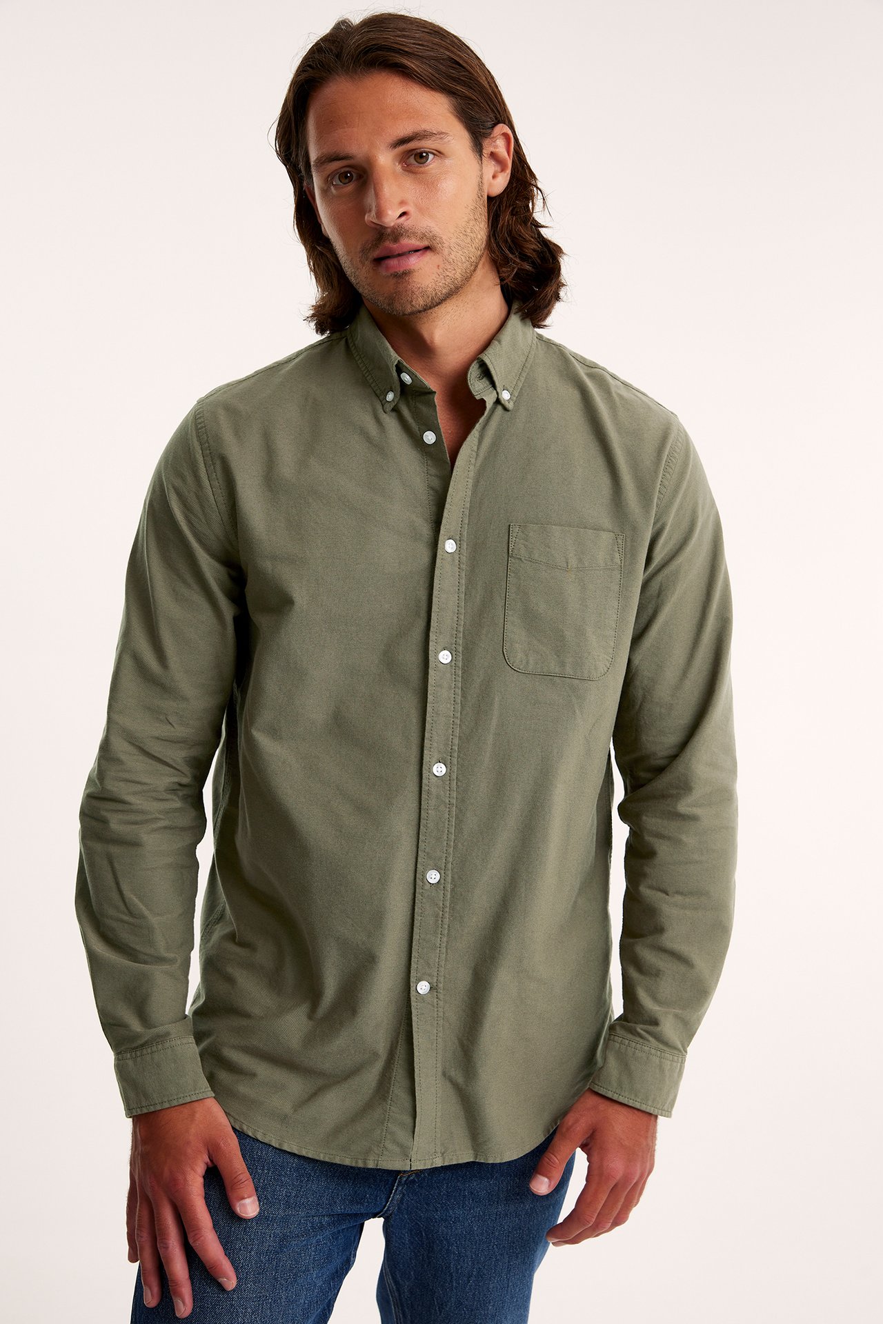 Oxfordpaita regular fit - Vihreä - 1