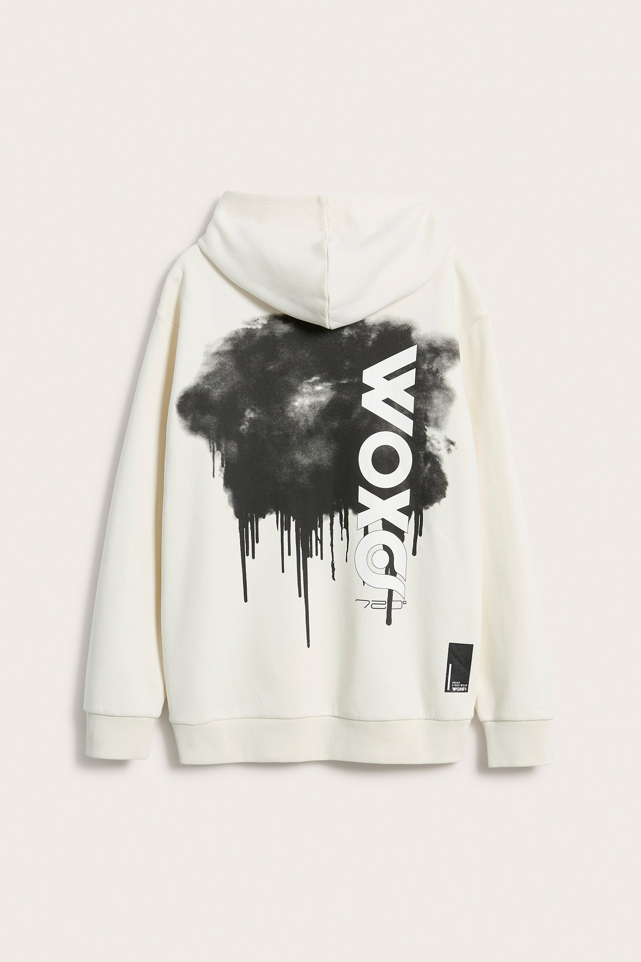 Bluza z kapturem, z nadrukiem na plecach - Offwhite - 7
