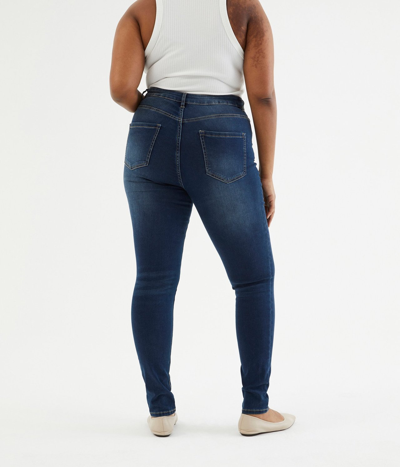 Super Slim Jeans High Waist Mørk denim - null - 5