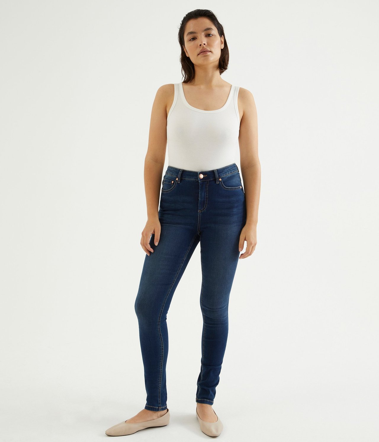 Super Slim Jeans High Waist - Tumma denimi - 174cm / Storlek: 38 - 1