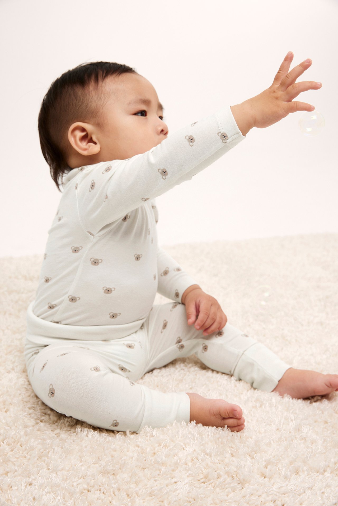 Mönstrade leggings baby - Offwhite - 2