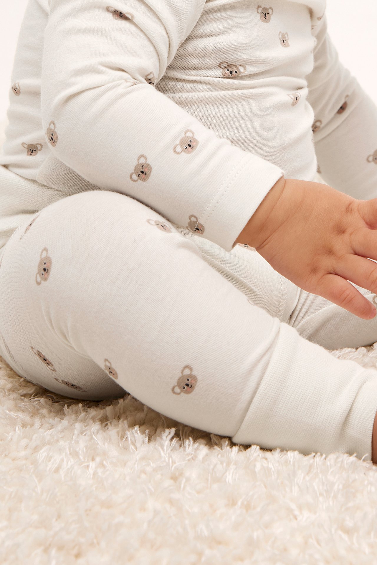 Mönstrade leggings baby - Offwhite - 3