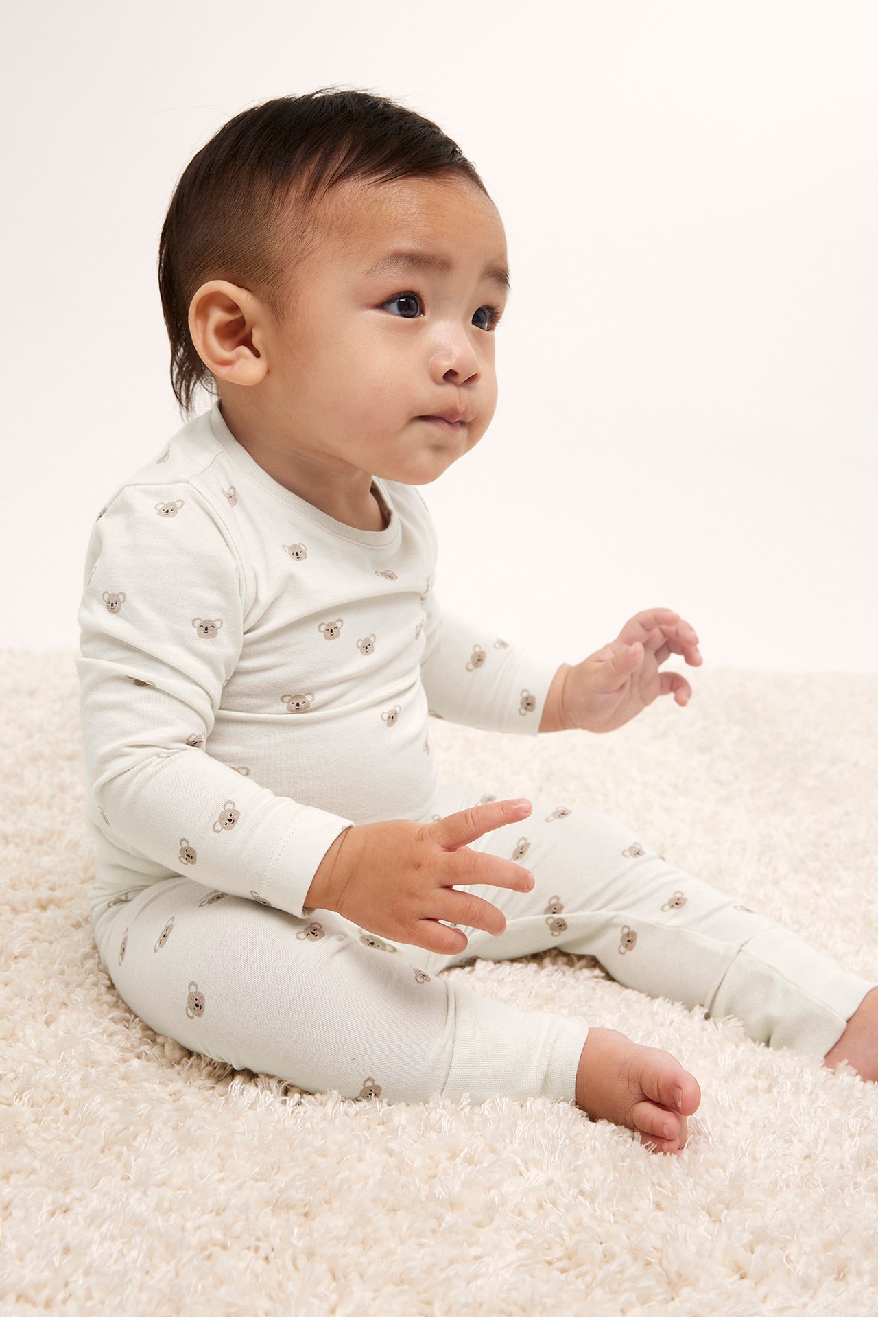 Mönstrade leggings baby - Offwhite - 1