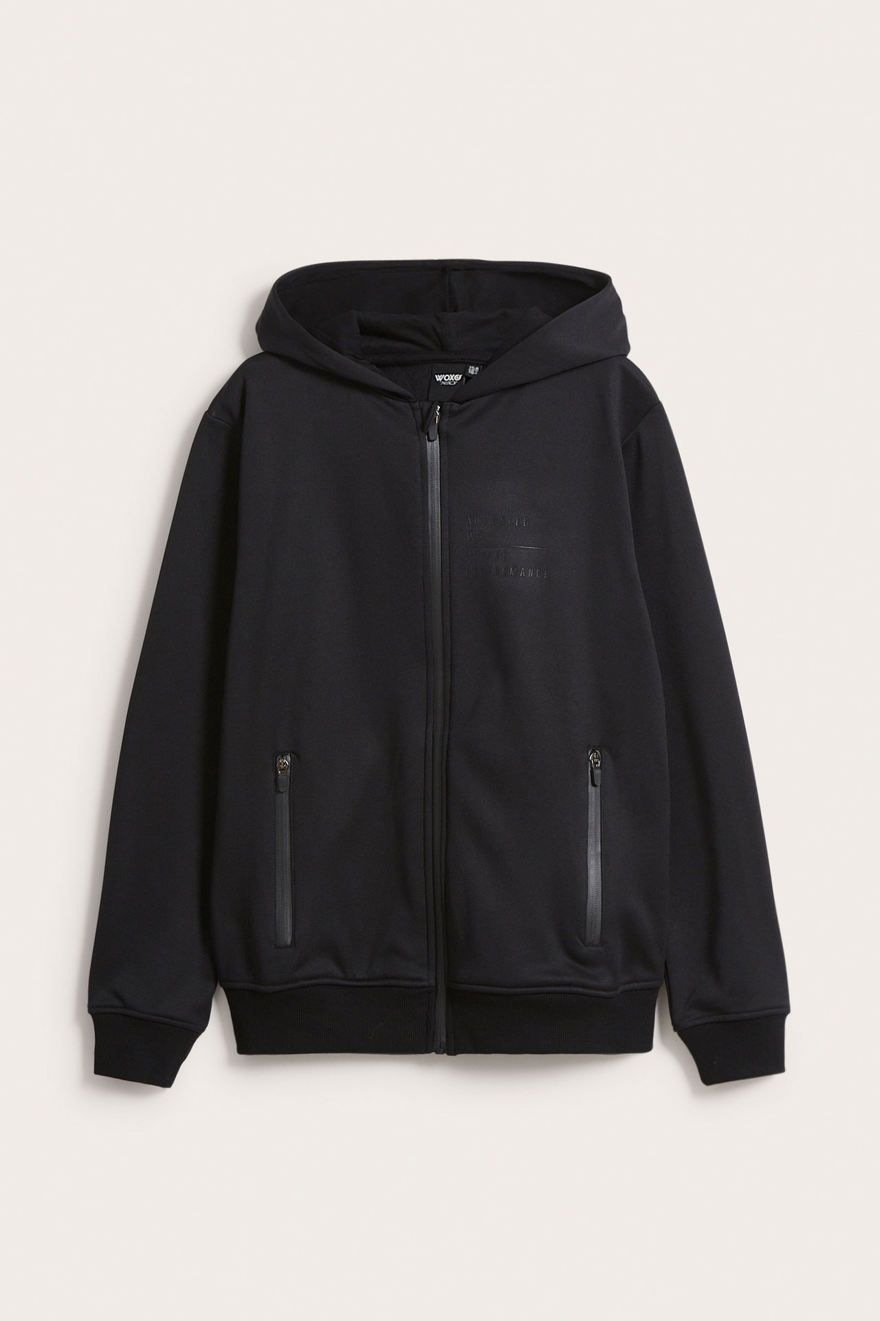 Hoodie med dragkedja - Svart - 2