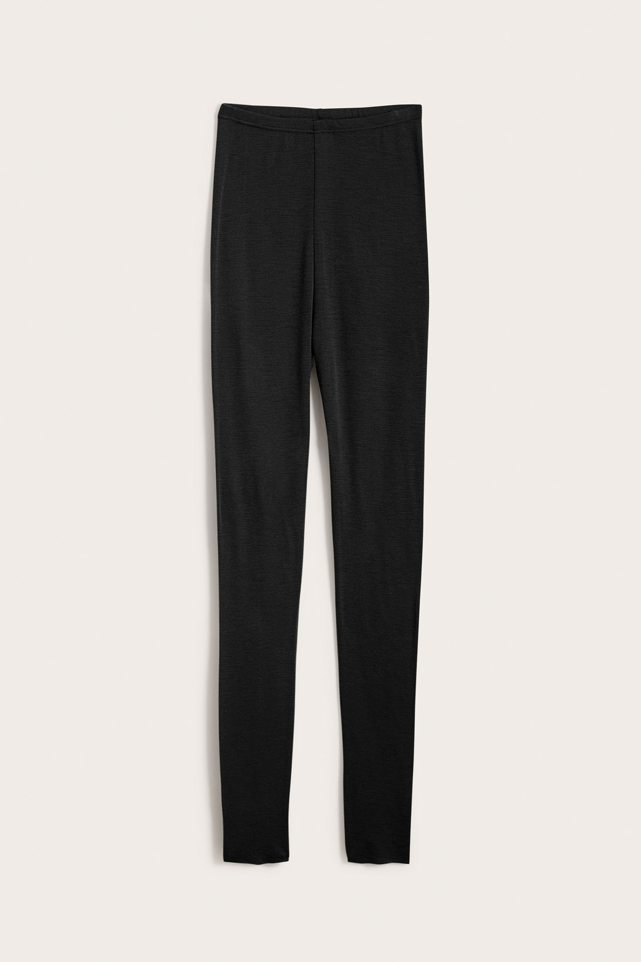 Leggings i merinoull - Svart - 4