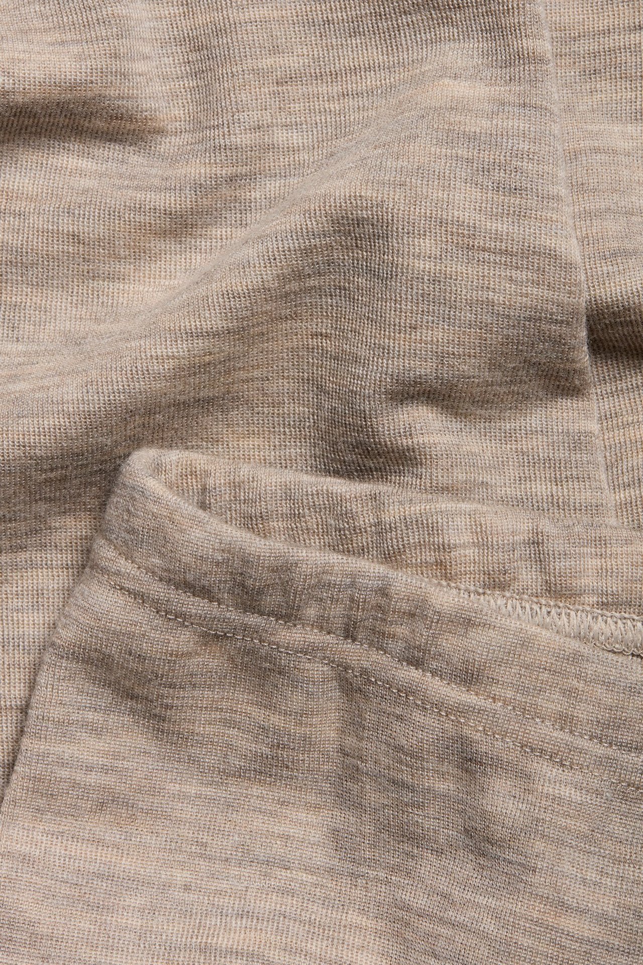 Merinovillaa olevat naisten leggingsit - Meleerattu beige - 3