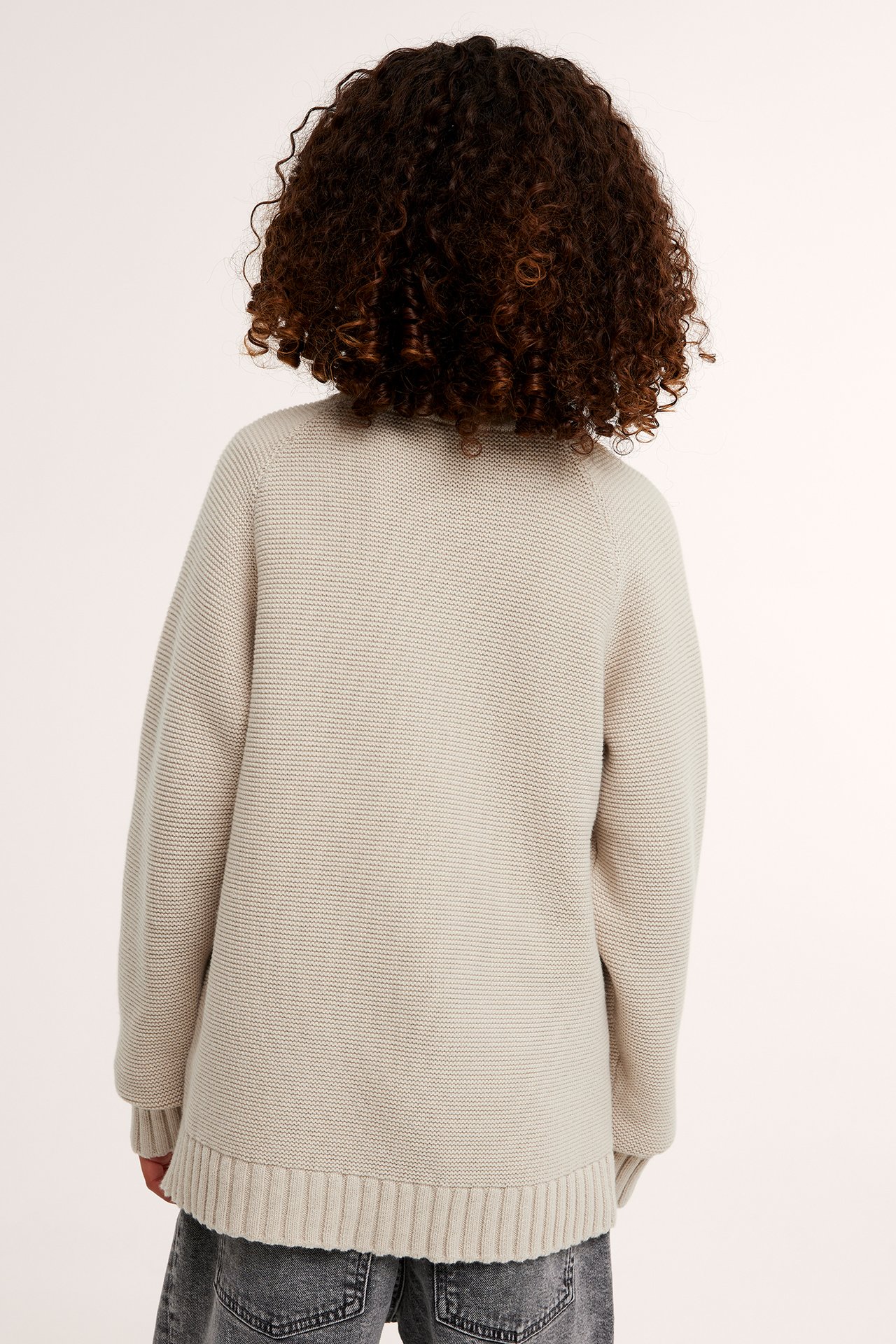 Stickad tröja - Beige - 3